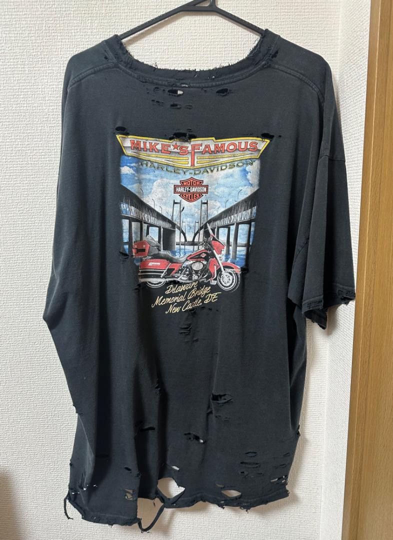 Harley Davidson × Vintage Vintage Trashed Harley Davidson Shirt Size US XL / EU 56 / 4 - 2 Thumbnail