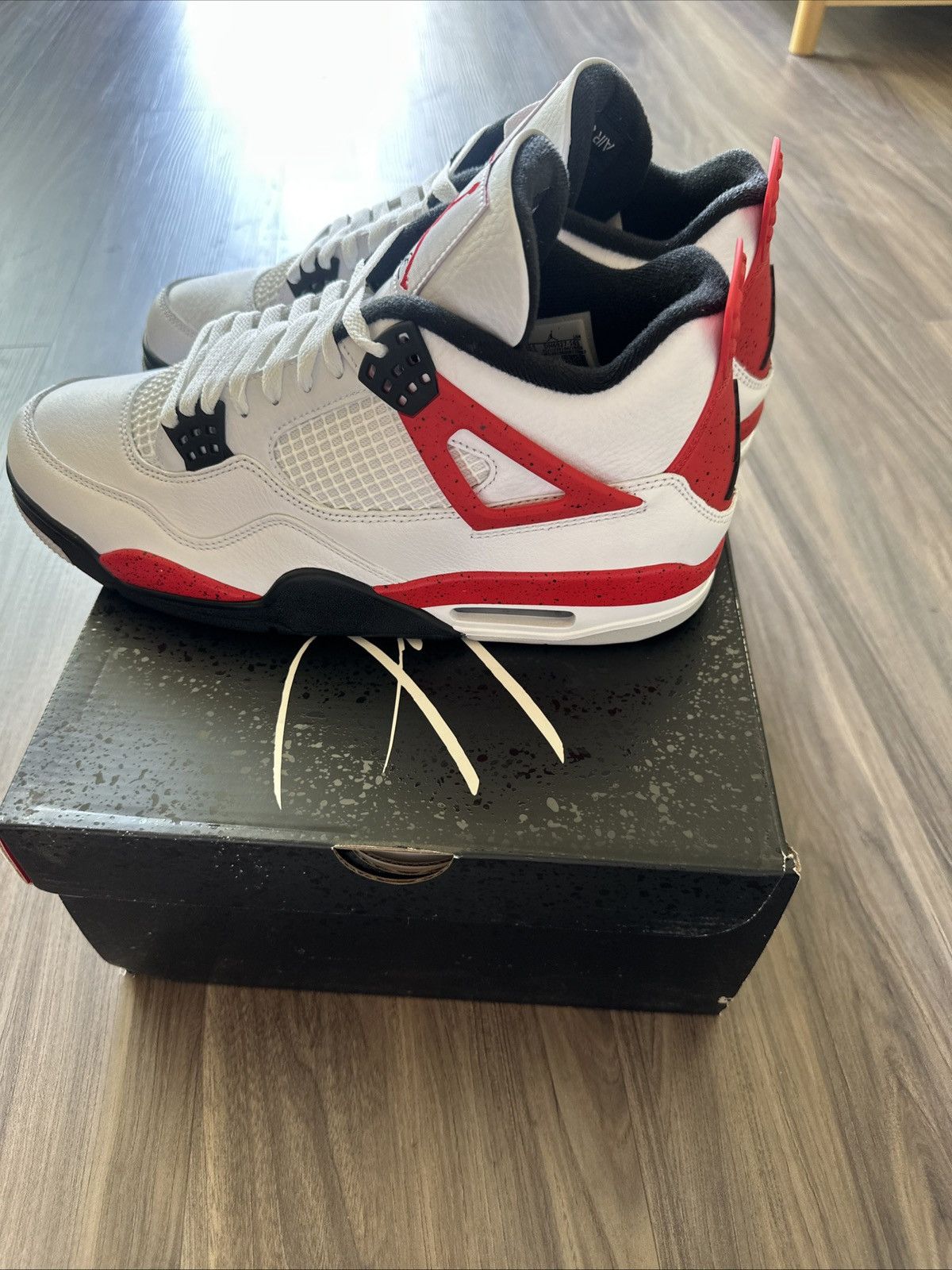 Jordan Brand × Nike Air Jordan 4 Retro Red Cement DH6927-161 Size 11.5 Size US 11.5 / EU 44-45 - 5 Thumbnail