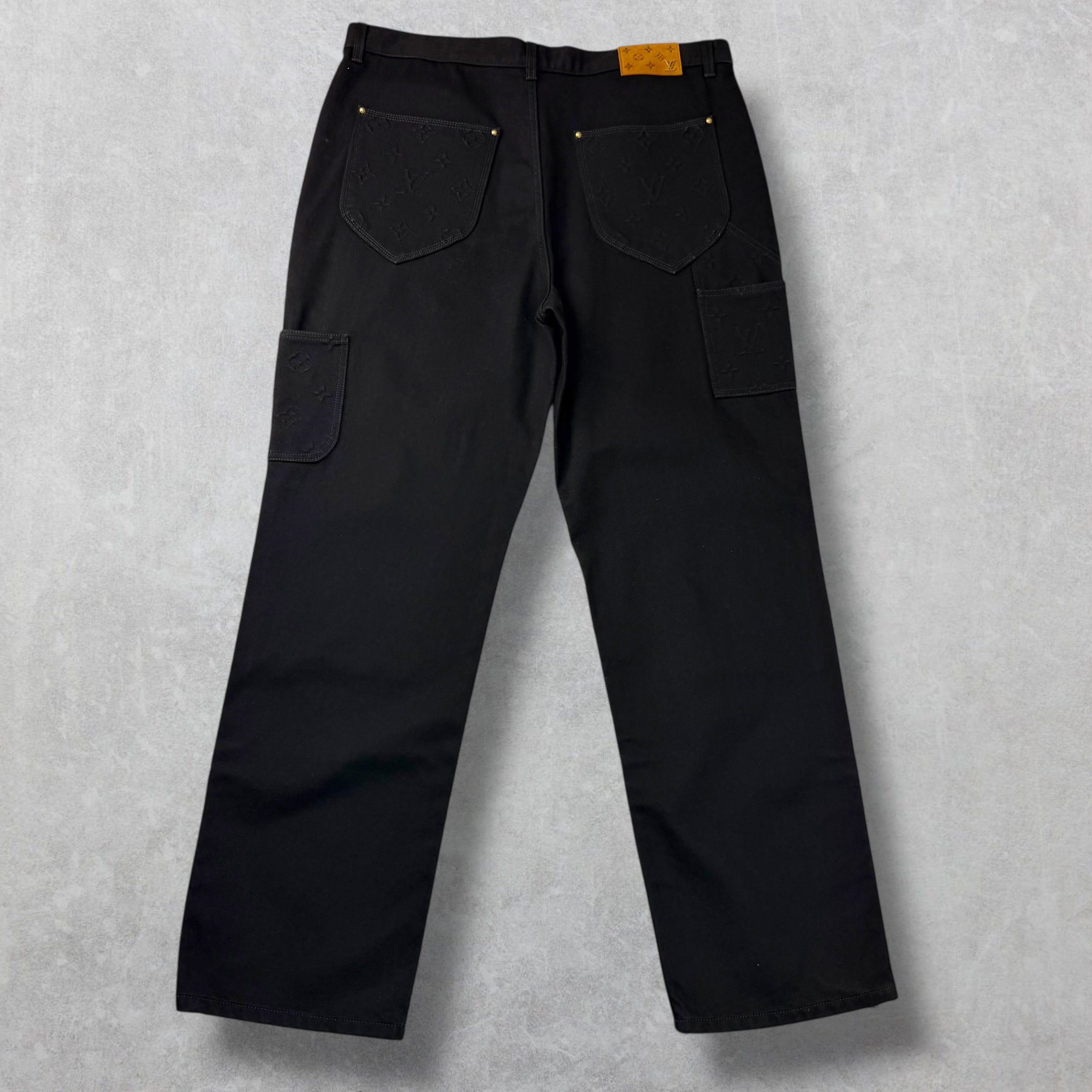 Louis Vuitton Louis Vuitton Monogram Detail Carpenter Denim 40 Size US 40 / EU 56 - 3 Thumbnail