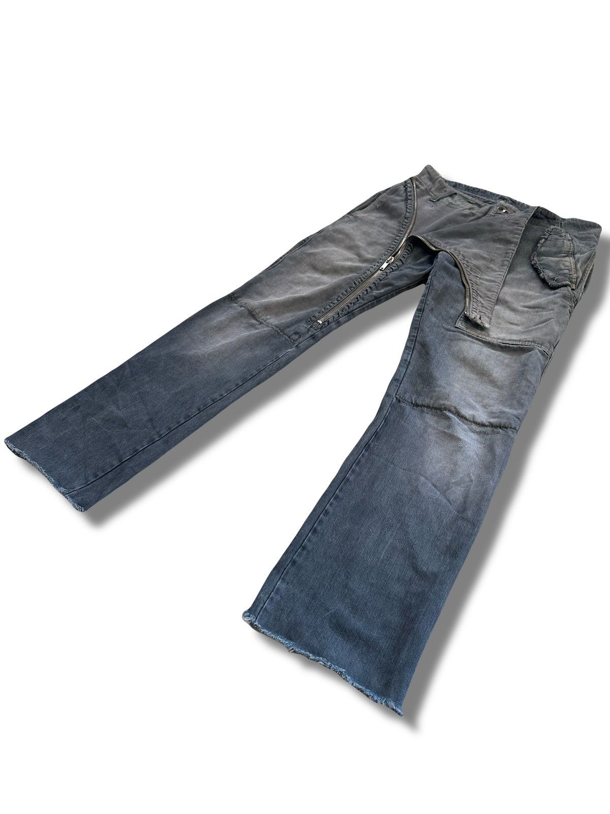 Rick Owens × Rick Owens Drkshdw AW06 Rick Owens Dustulator Drkshdw Double Layer Aircuts Size US 32 / EU 48 - 4 Thumbnail
