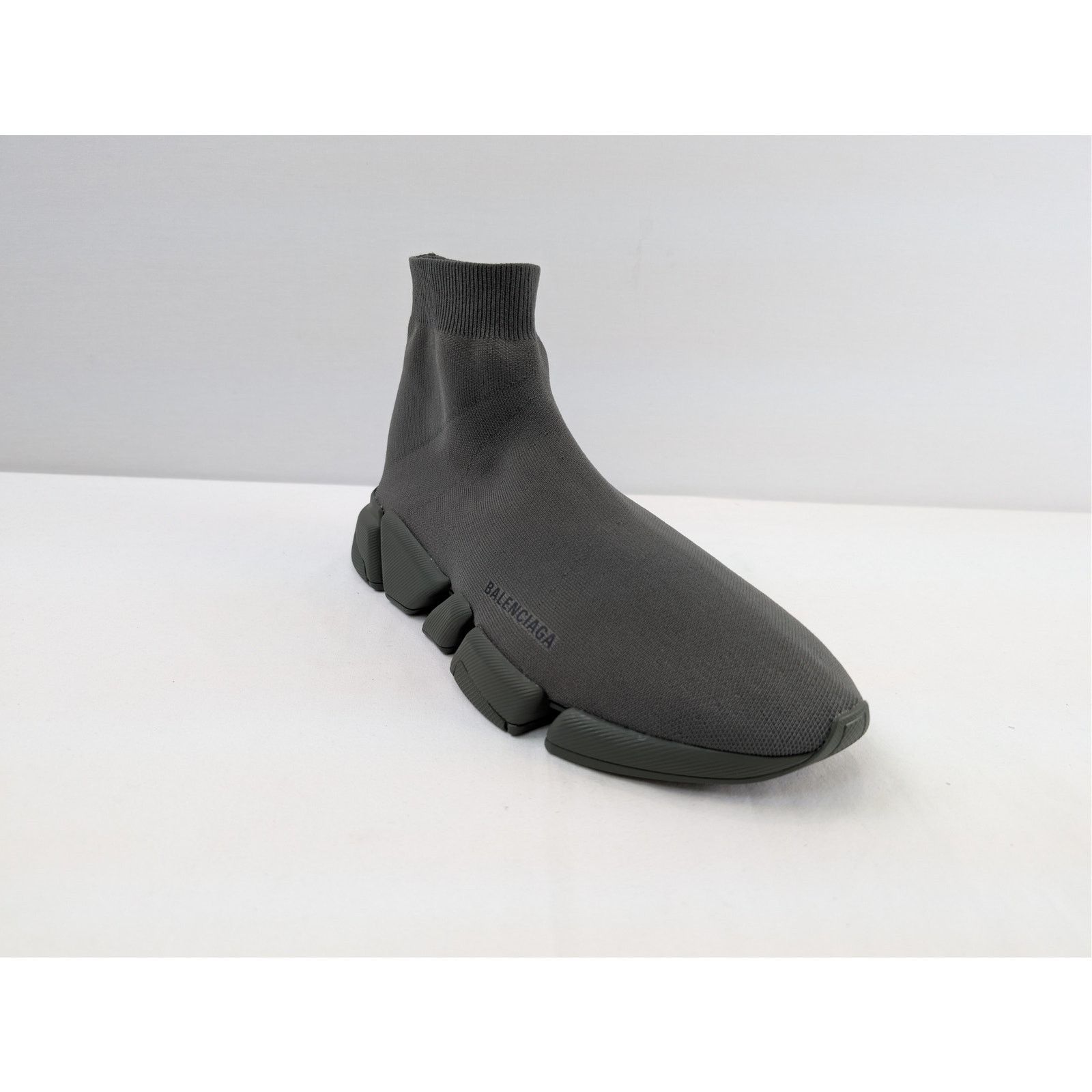 Balenciaga o1rshd1 Speed 2.0 LT New Recycled Knit Sneakers in Dark kaki Size US 12 / EU 45 - 3 Thumbnail