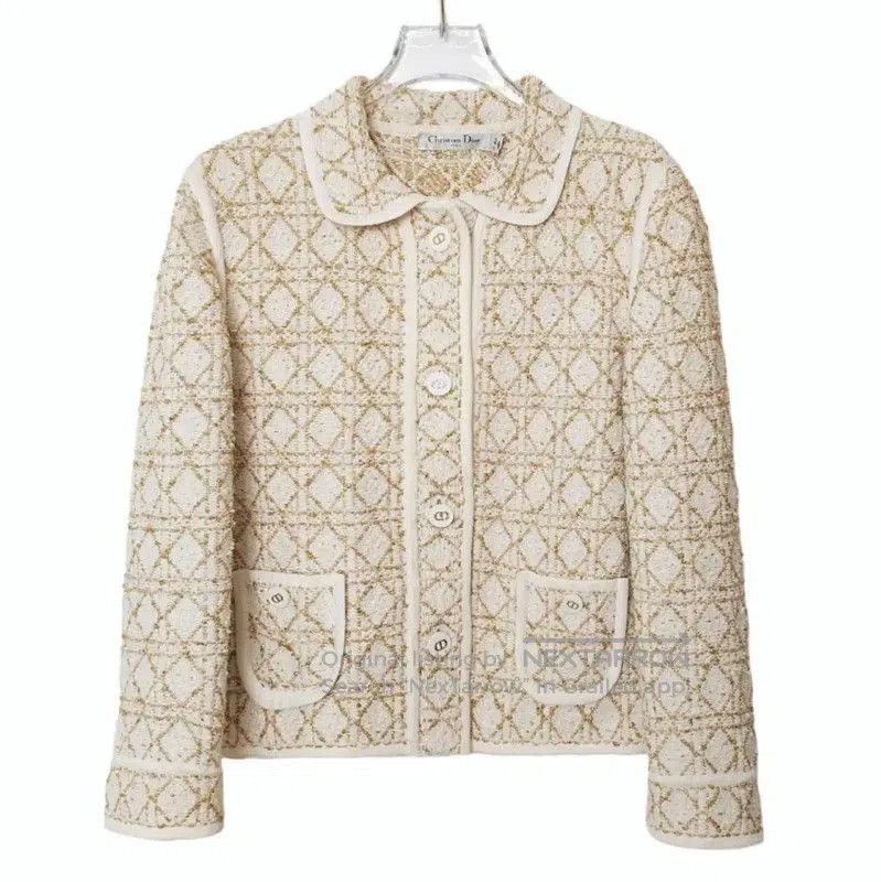 Dior Dior M Size Gold Cotton Blend Jacket . Size M / US 6-8 / IT 42-44 - 1 Thumbnail
