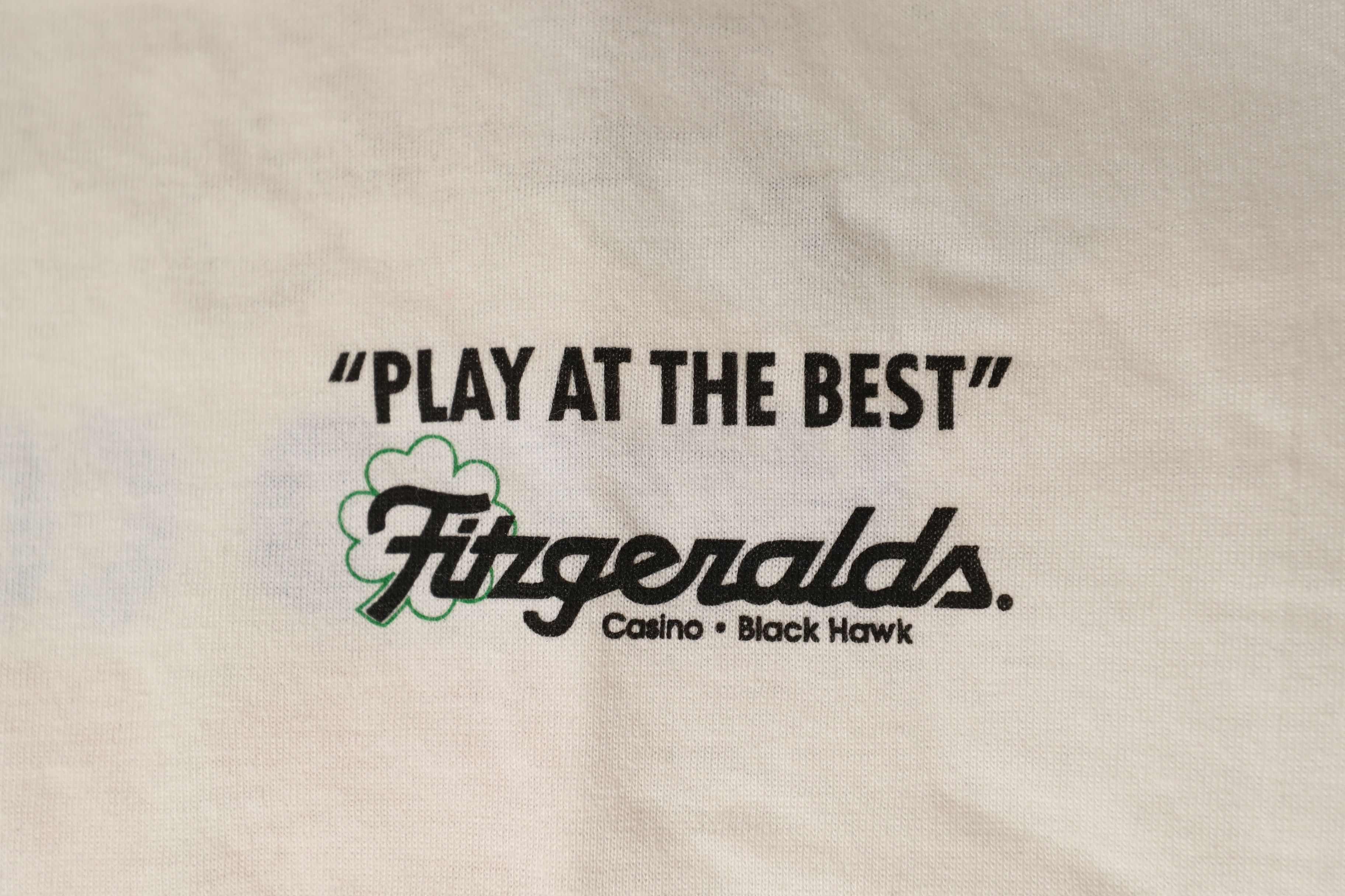 Vintage Fitzgeralds Casino "Play at the Best" Single Stitch Tee (L) Size US L / EU 52-54 / 3 - 4 Thumbnail