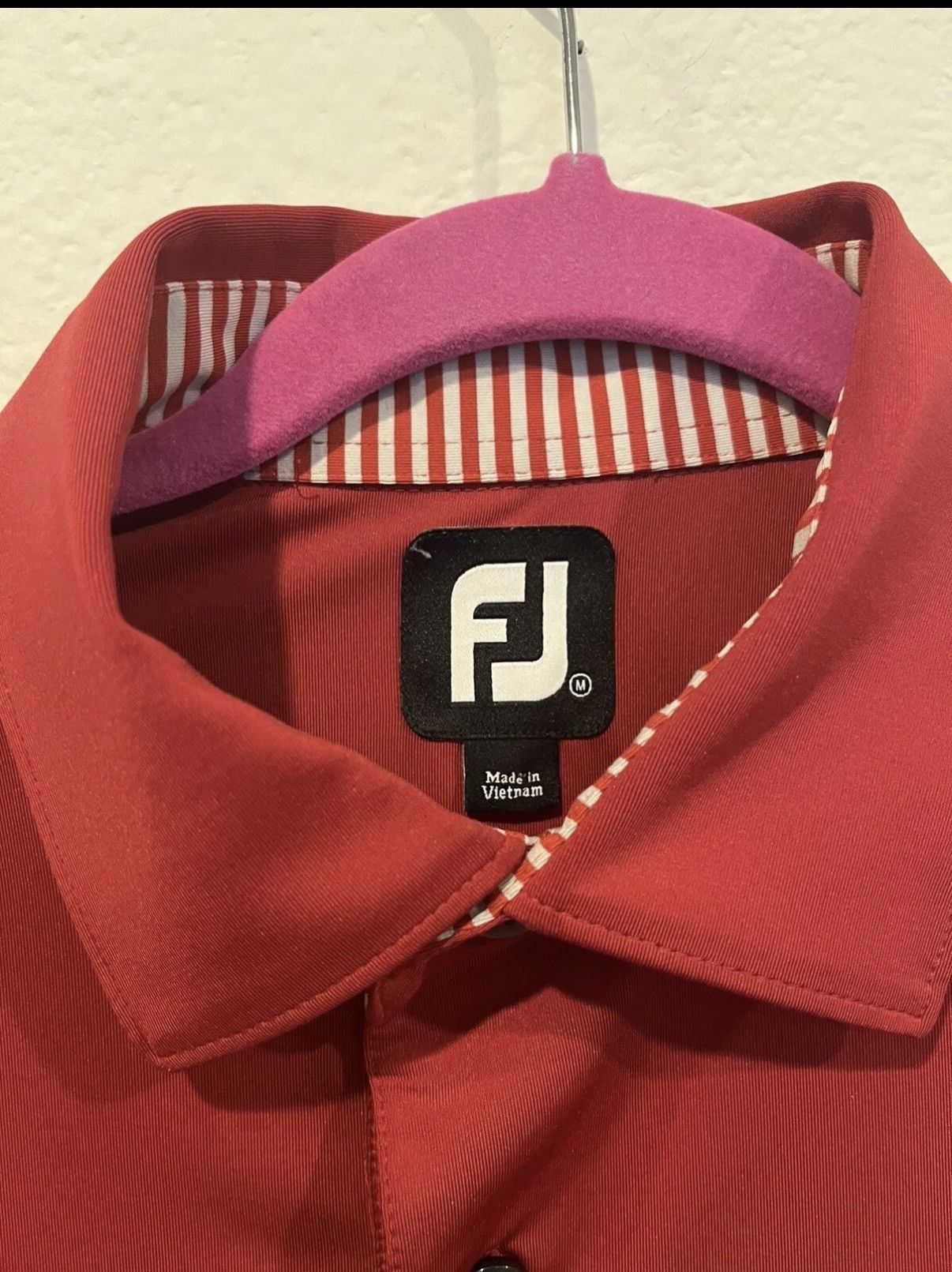 Footjoy FootJoy Golf Polo Shirt Men’s Medium Red Short Sleeve Size US M / EU 48-50 / 2 - 2 Thumbnail