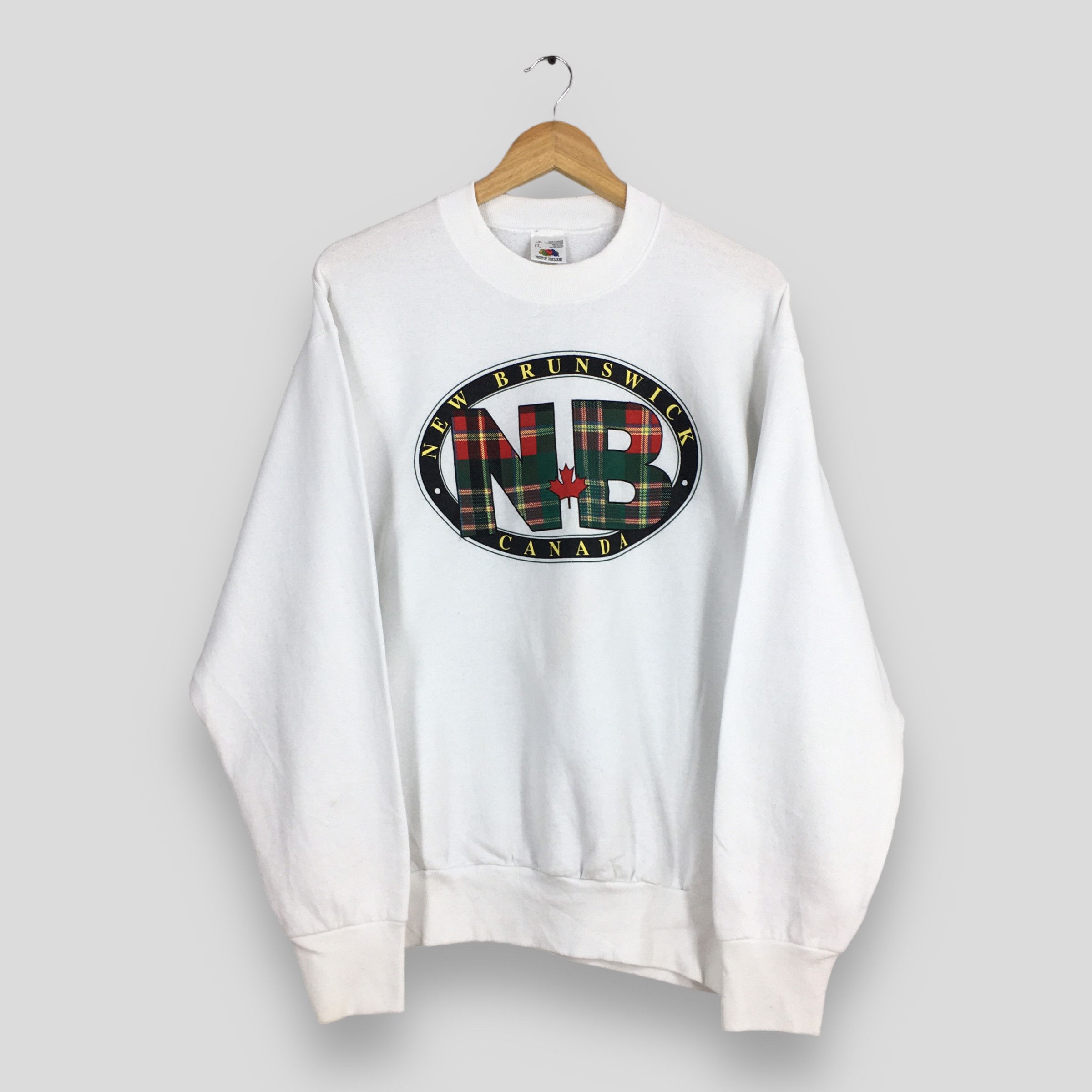 Fruit Of The Loom Vintage 90s University of New Brunswick Sweatshirt Large Size US L / EU 52-54 / 3 - 1 Thumbnail