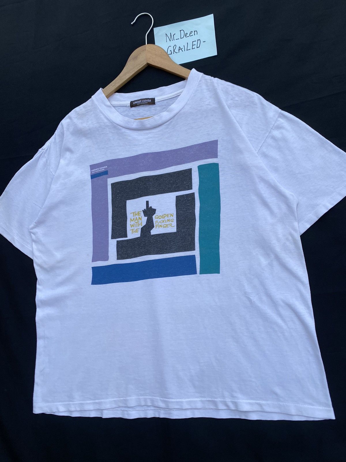 Jun Takahashi Vtg 90s Undercover The Man with Golden Fucking Finger Tshirt Size US M / EU 48-50 / 2 - 6 Thumbnail