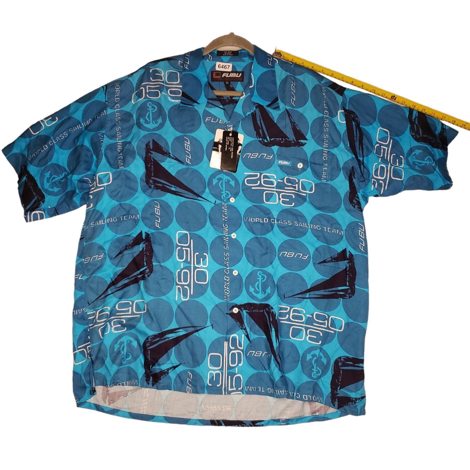 Fubu VTG FUBU World Class Sailing Team Button Up Shirt Size XL Size US XL / EU 56 / 4 - 17 Thumbnail