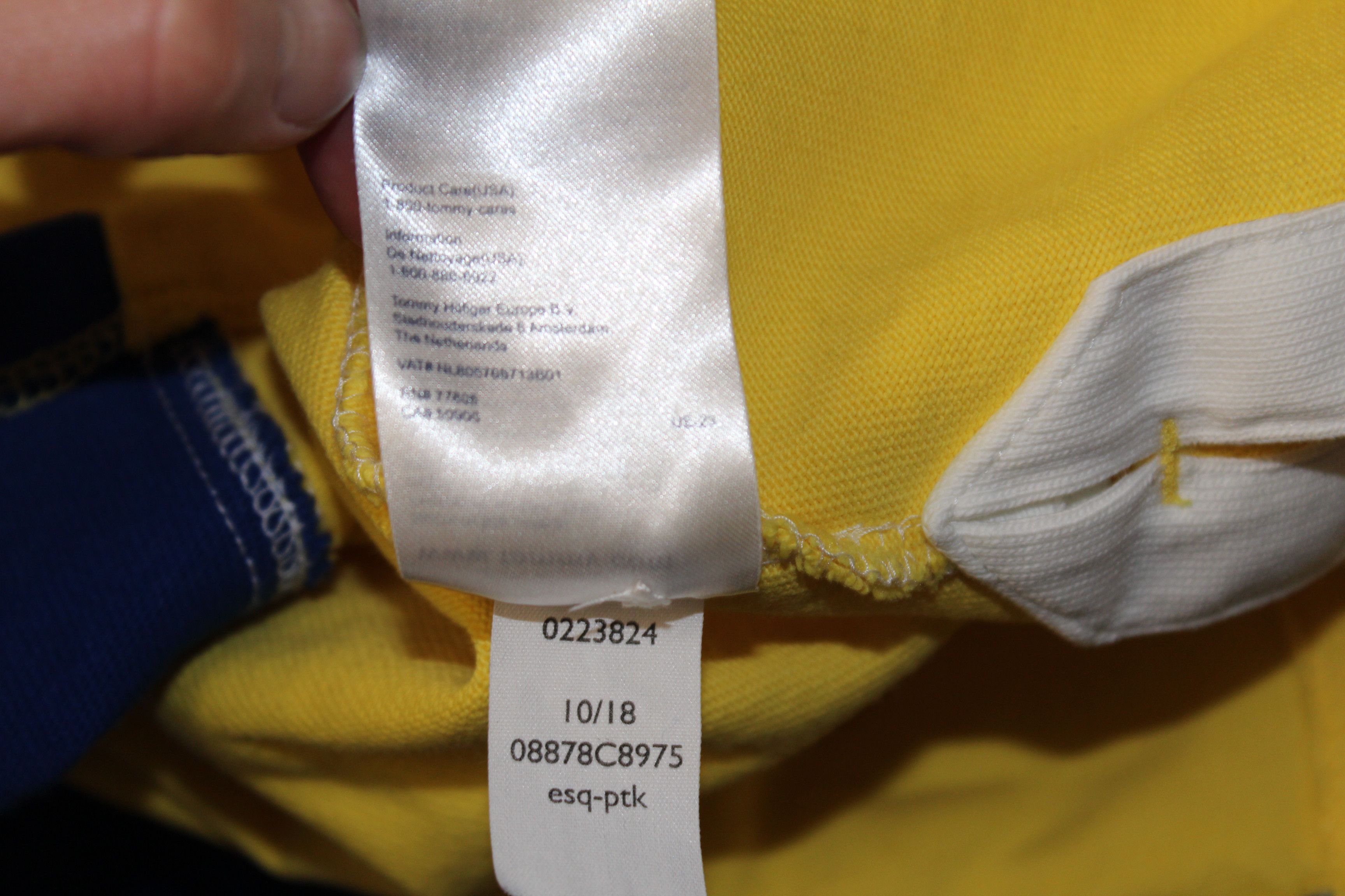 Tommy Hilfiger Men's Tommy Hilfiger Yellow Blue Rugby Shirt Size US M / EU 48-50 / 2 - 10 Thumbnail