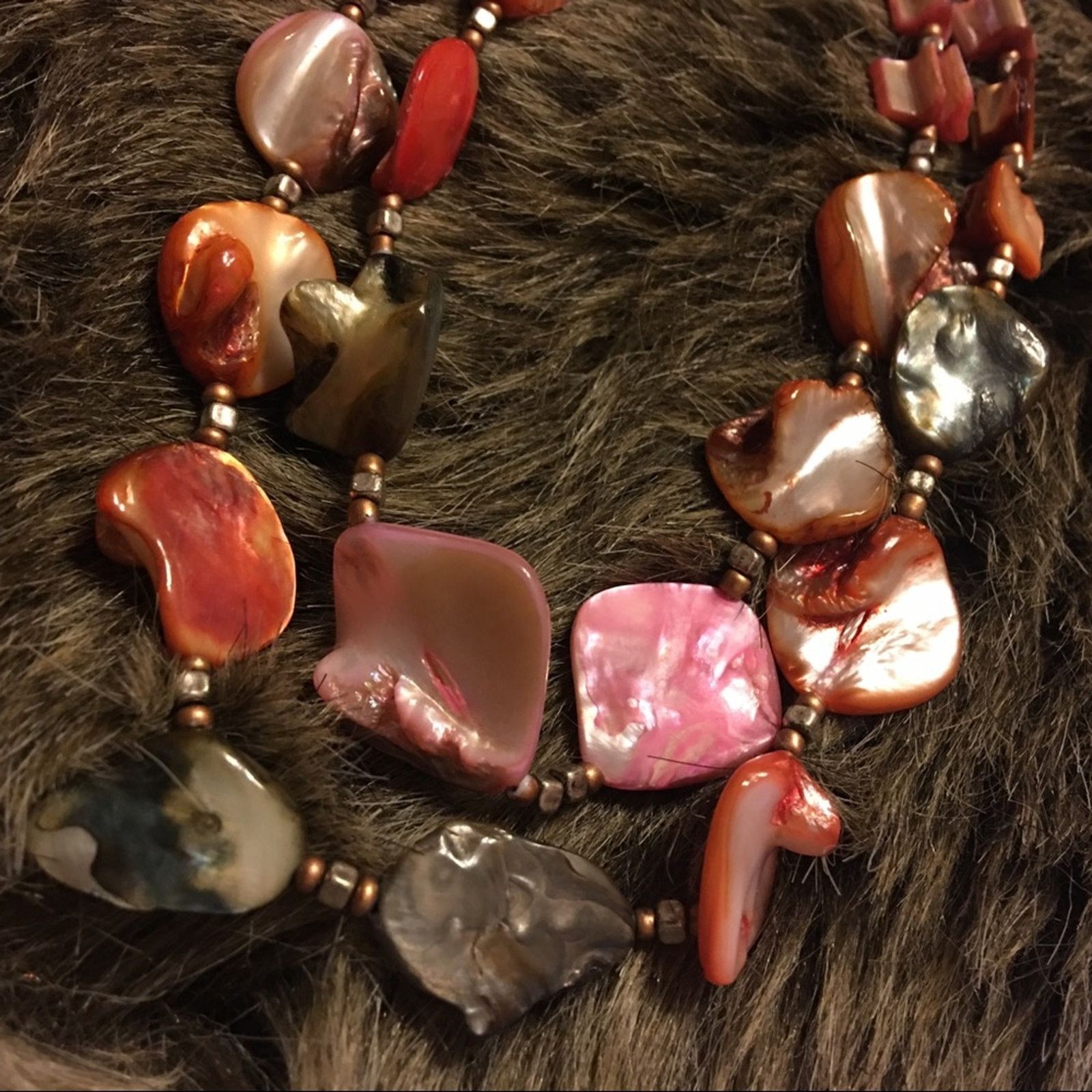 Jewelry Vintage pink abalone shell bead necklace Size ONE SIZE - 6 Thumbnail