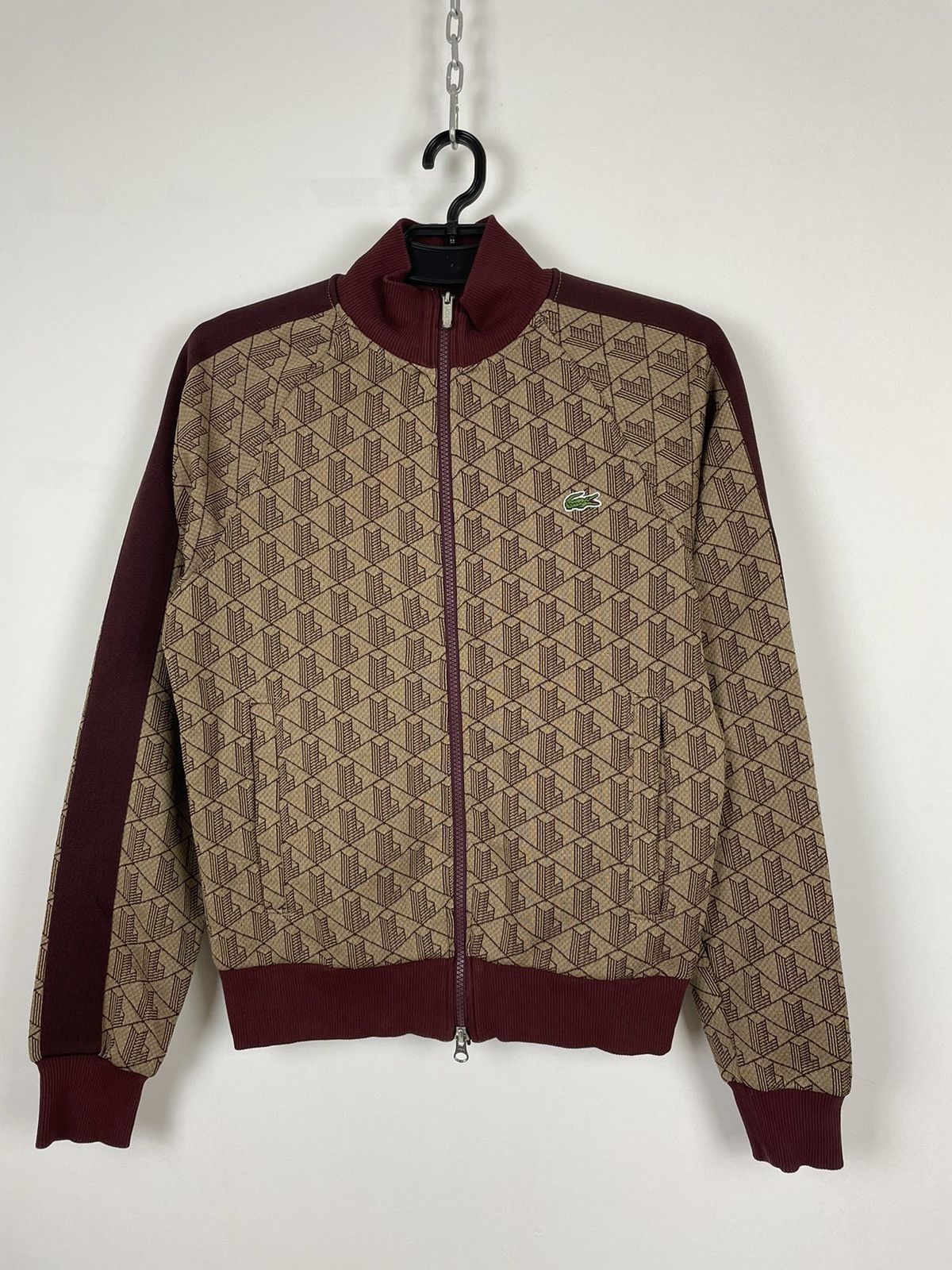 Lacoste Lacoste Zip Up Jacket Burgundy unisex Sz Men