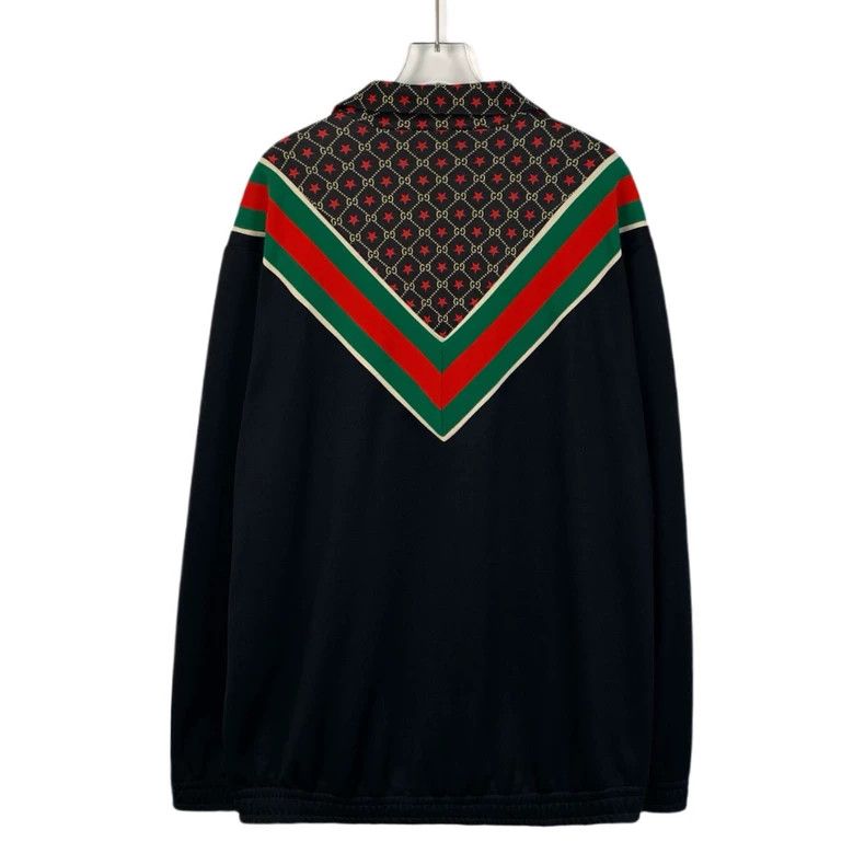 Gucci Gucci Black logo star print striped zipper jacket 2501-Next Size US XL / EU 56 / 4 - 2 Thumbnail