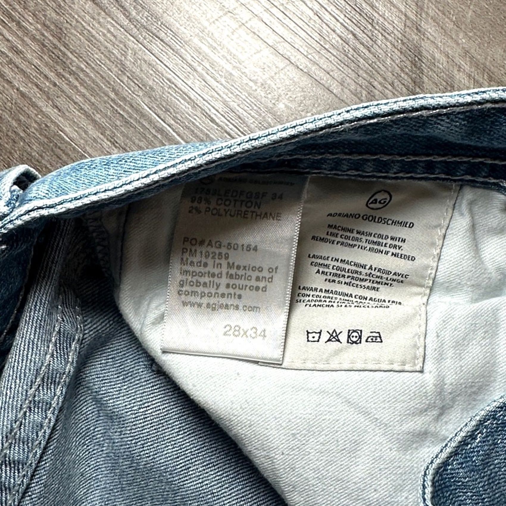 Vintage AG Adriano Goldschmied Tellis Modern Slim Jeans Men 28 Regular Blue 34 Inseam 34 28x34 Size US 28 / EU 44 - 8 Thumbnail