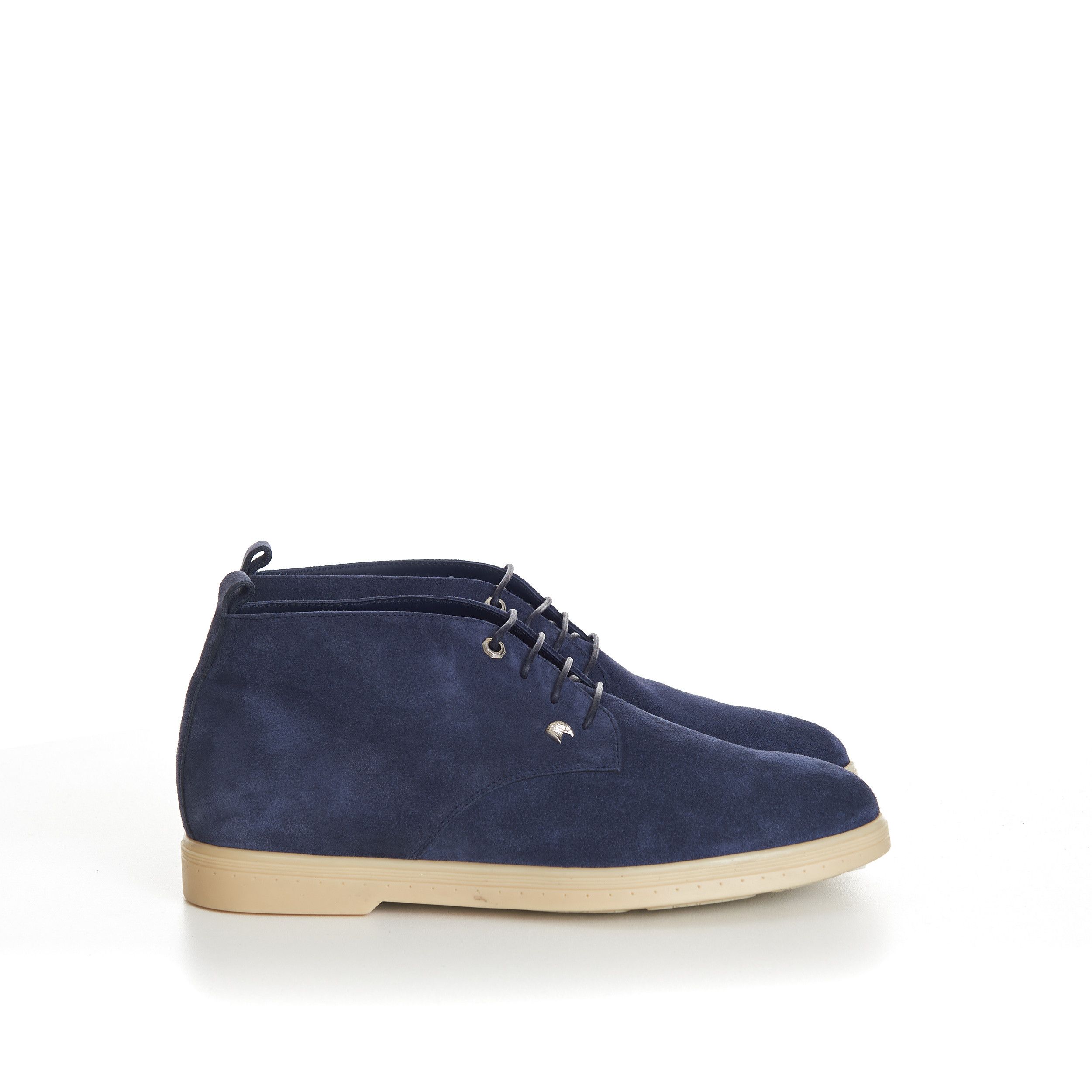 Stefano Ricci Blue Suede Lace Up Chukka Boots With Rubber Soles Size US 7.5 / EU 40-41 - 7 Thumbnail