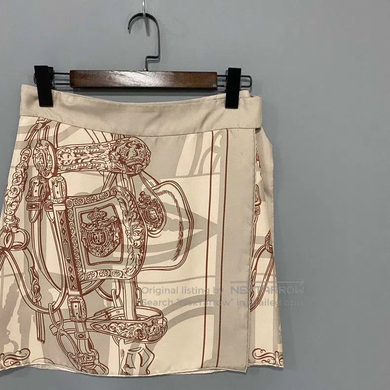 Hermes Hermes Patterned silk skirt Size 24" / US 00 / IT 34 - 2 Thumbnail