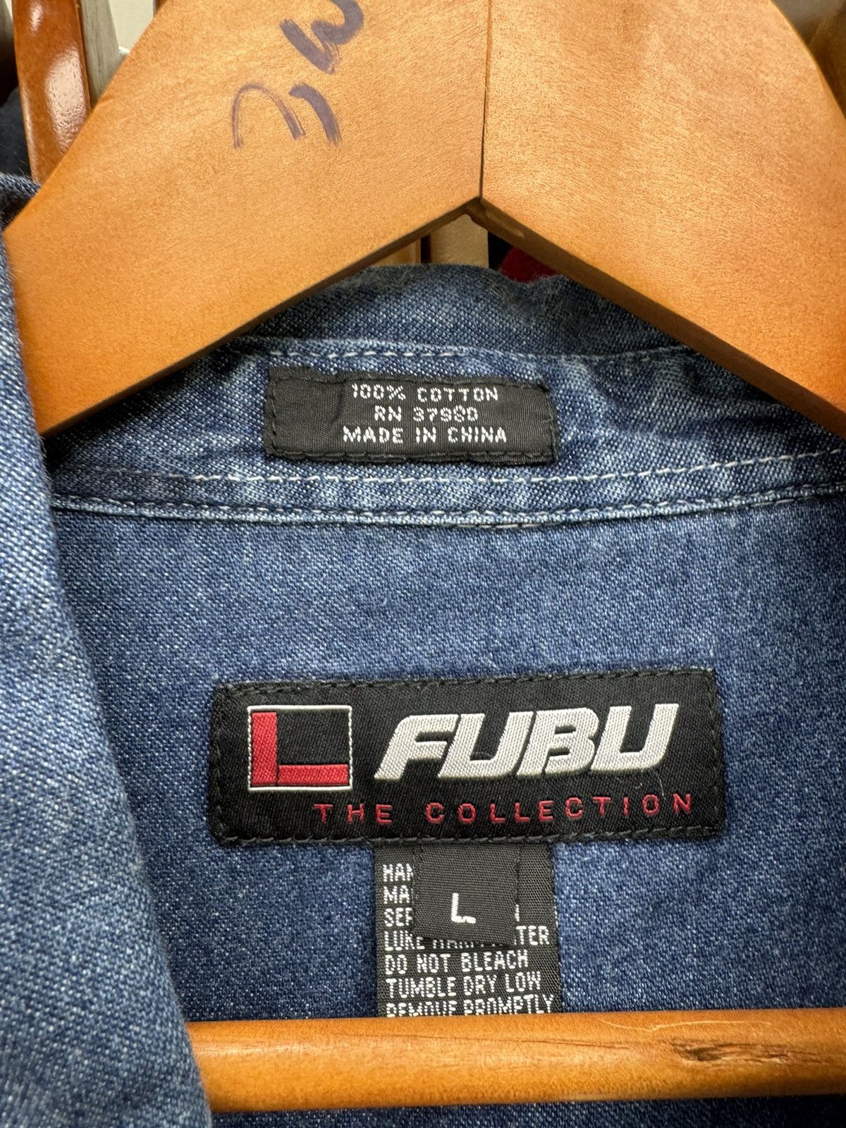 Fubu × Vintage Fubu denim long sleeve 2000s Size US L / EU 52-54 / 3 - 3 Thumbnail