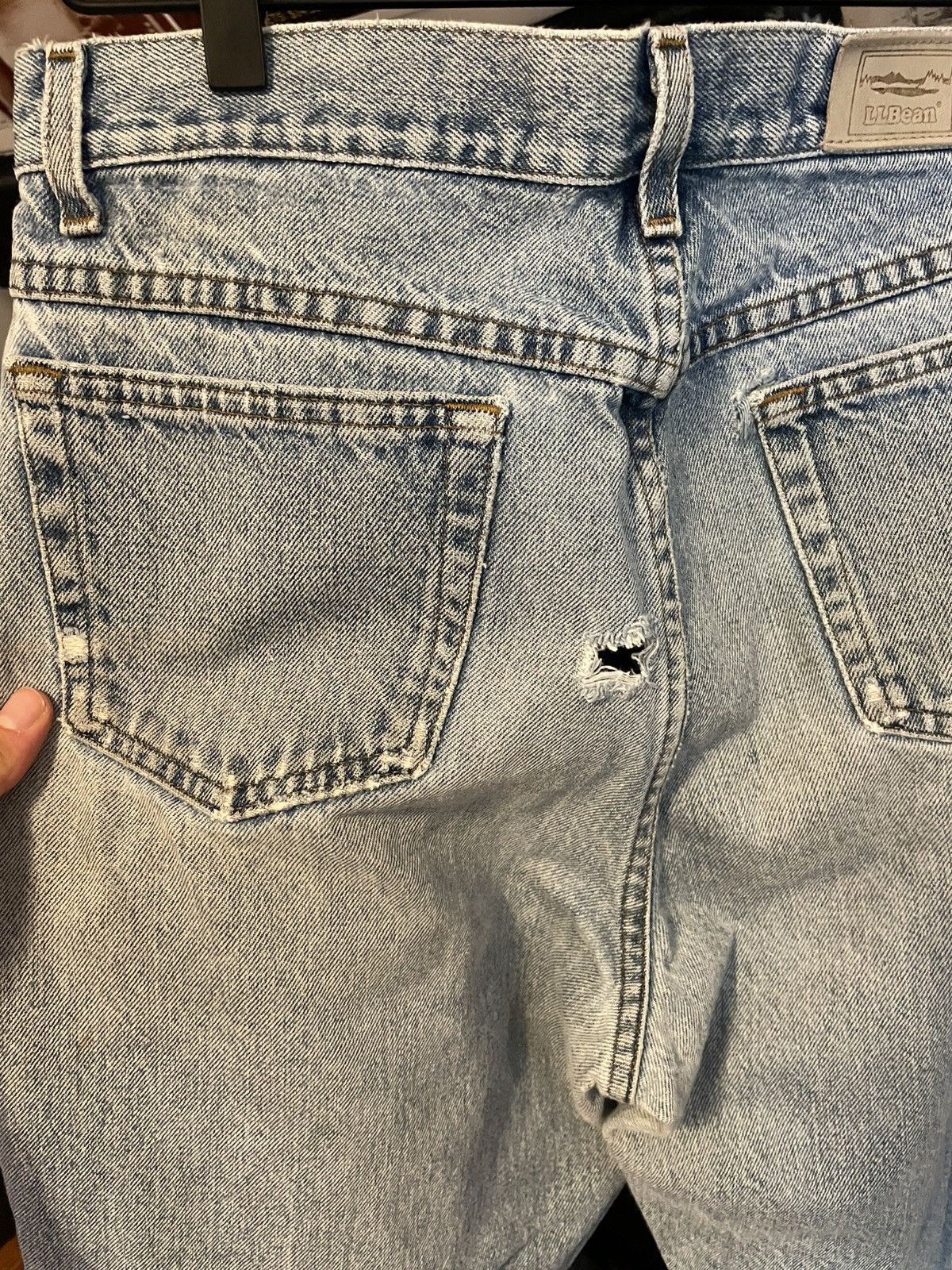 L.L. Bean L.L Bean distressed jeans Size US 33 - 5 Thumbnail