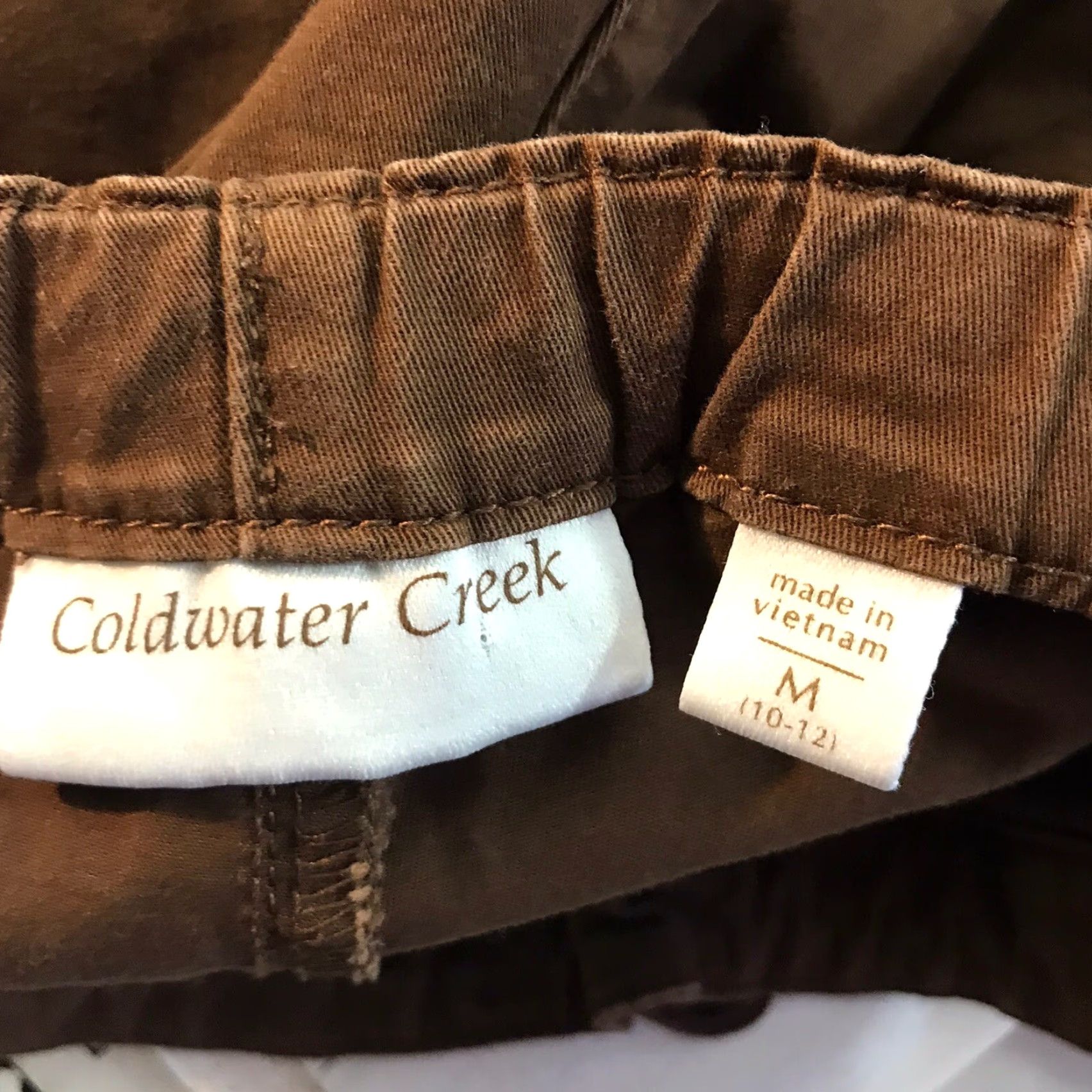 Coldwater Creek Coldwater Creek Women's Brown Wide Leg Cropped Pants Size M Casual Travel Workwear Size 32" / US 10 / IT 46 - 4 Thumbnail