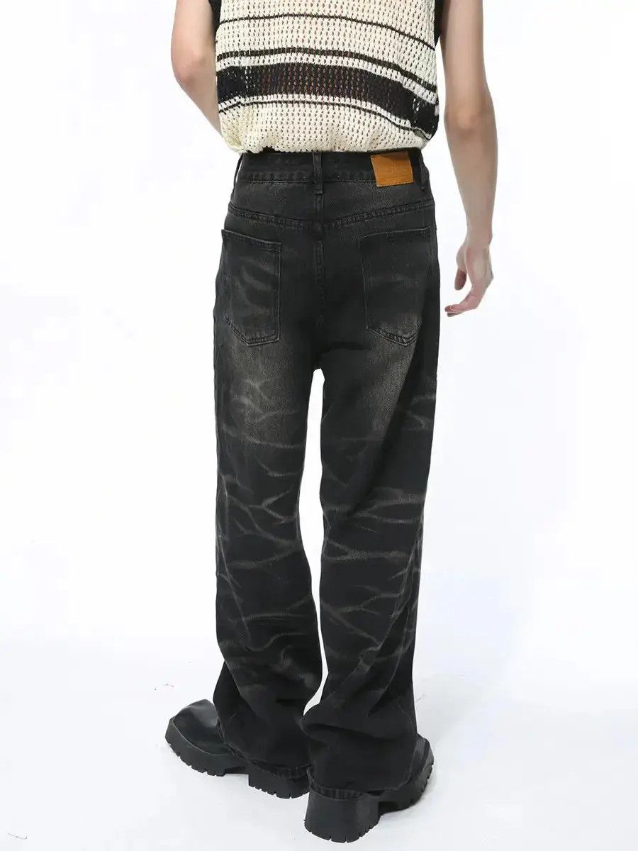 Japanese Brand Retro washed loose wavy jeans Size US 32 / EU 48 - 2 Thumbnail