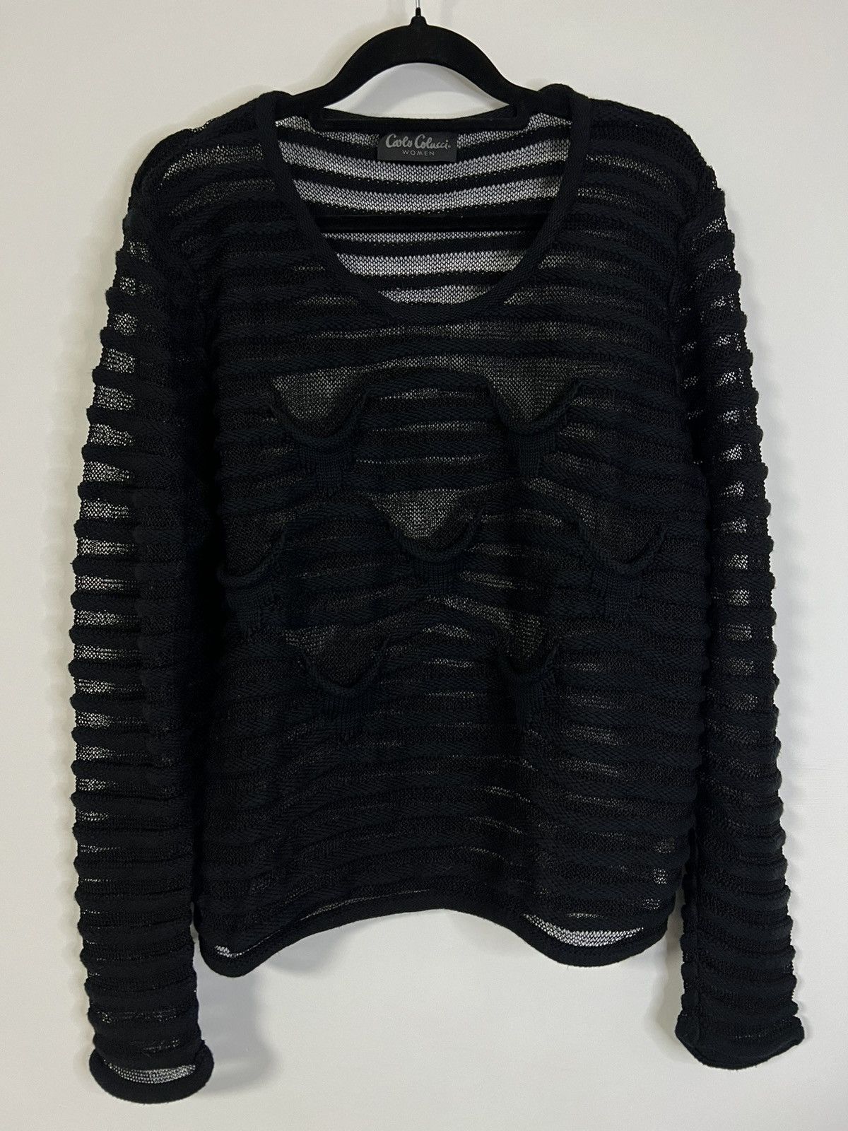 Carlo colucci women’s sweater M black rare