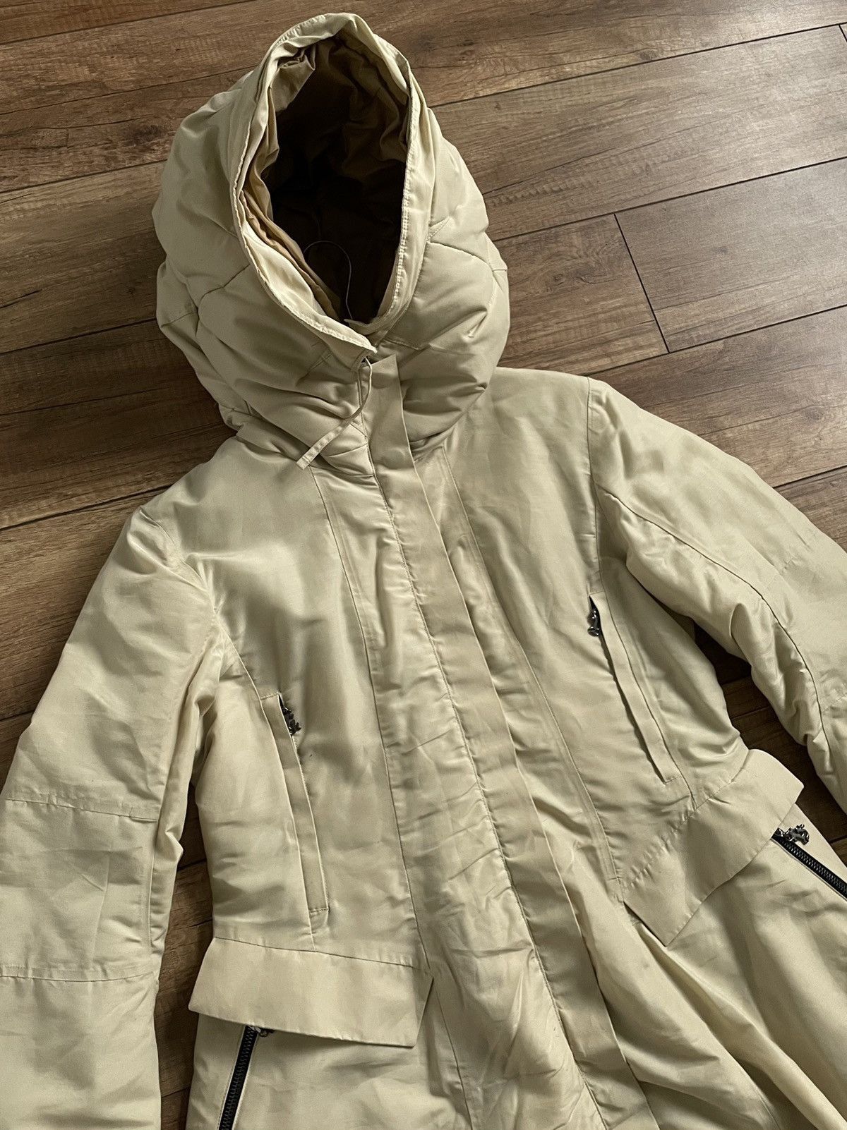 Marithe + Francois Girbaud Marithe Francois Girbaud Active Beige Long Parka Jacket Size M / US 6-8 / IT 42-44 - 8 Thumbnail