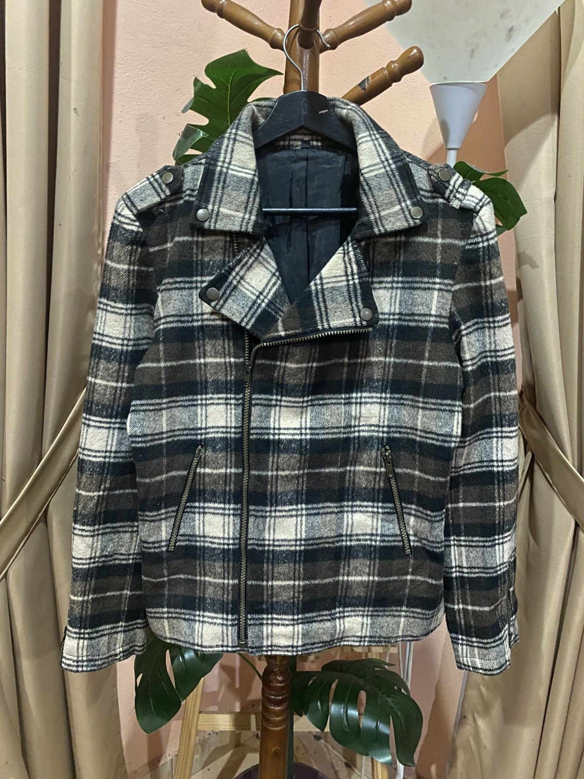 Vintage VINTAGE PLAID DOUBLE COLLAR JACKET Size US S / EU 44-46 / 1 - 1 Thumbnail