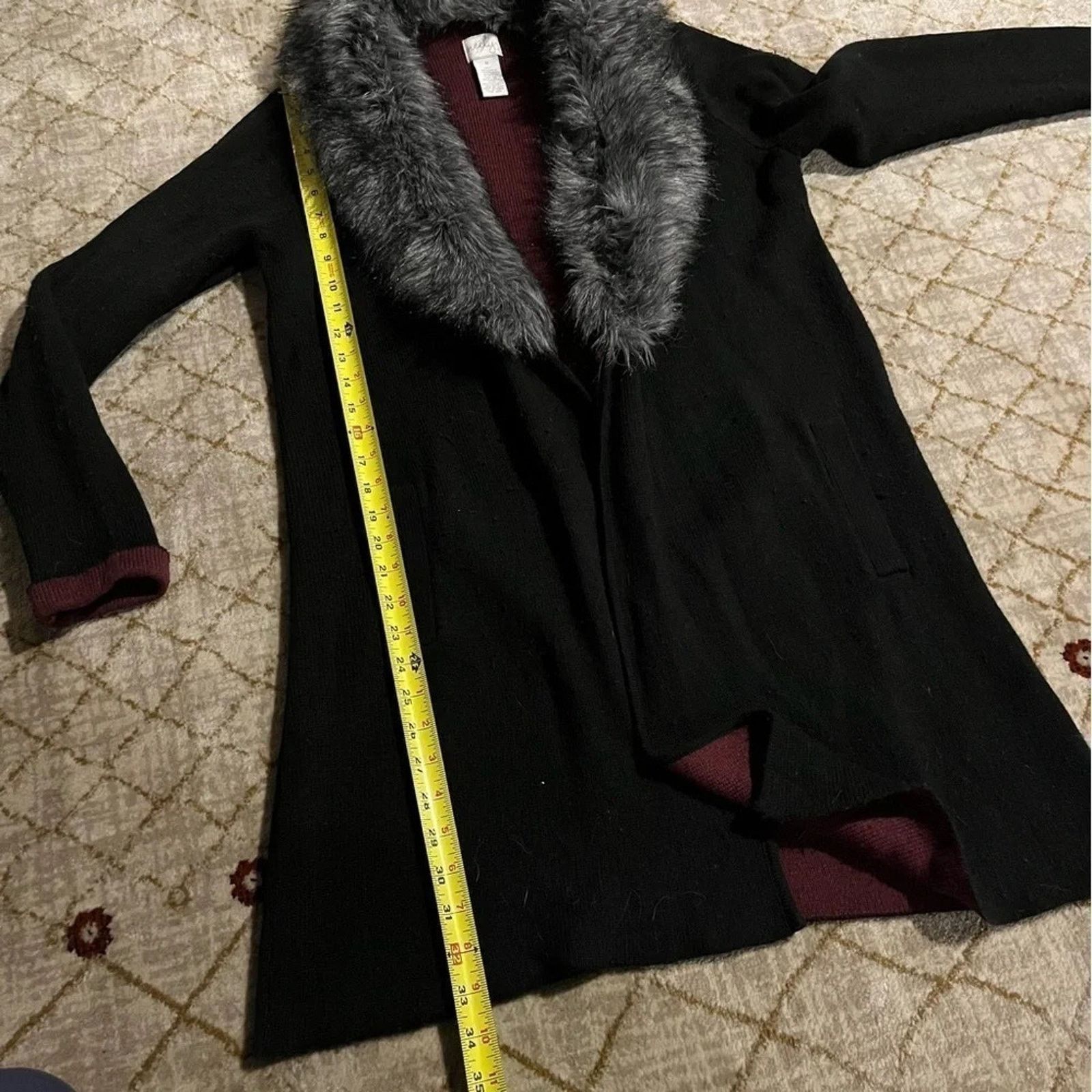 Other Neely Faux Fur Open Front Cardigan Women's M Boho Hippie Size M / US 6-8 / IT 42-44 - 8 Thumbnail