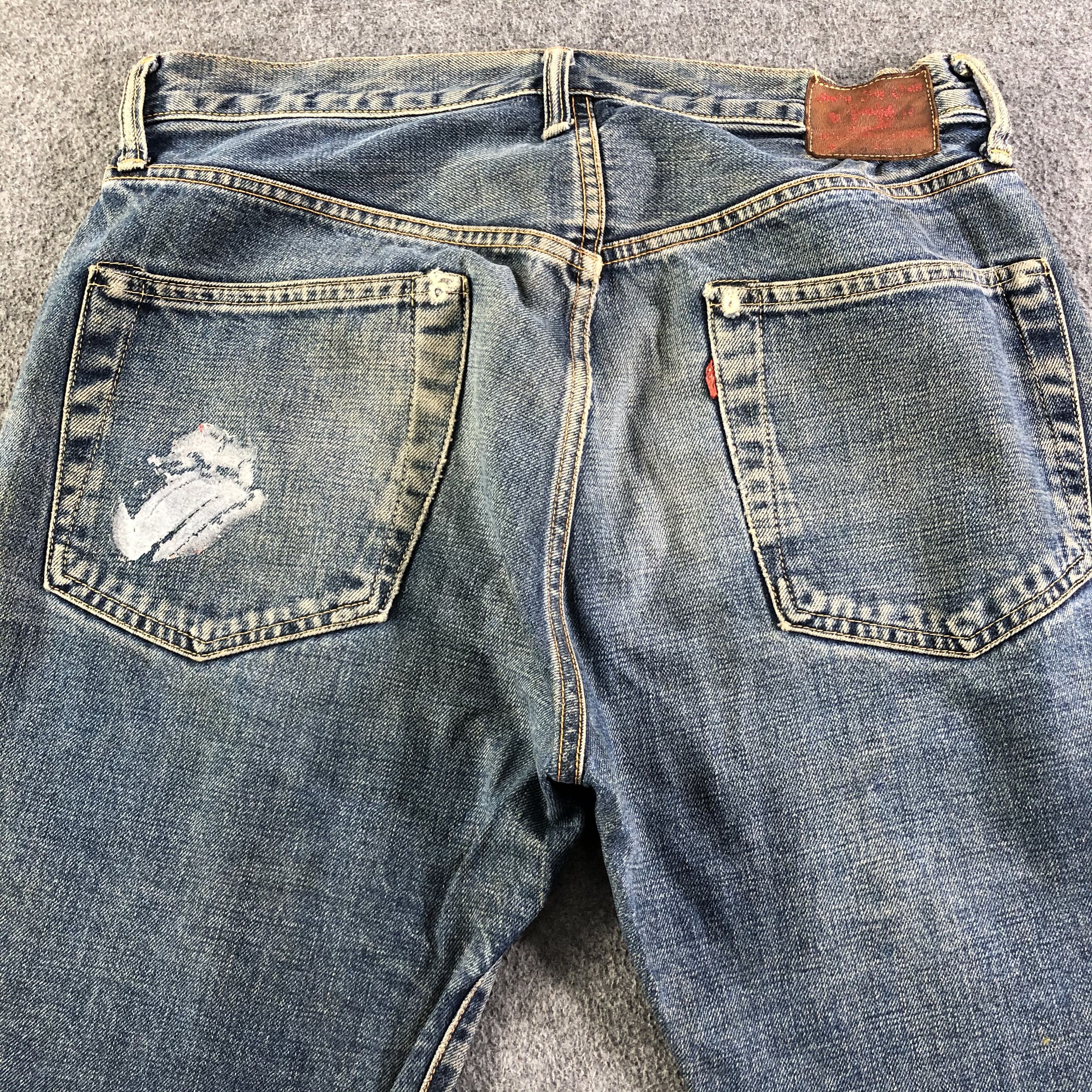 Japanese Brand × Vintage Vintage Sewing Chop Redline Jeans-J2994 Size US 31 - 5 Thumbnail