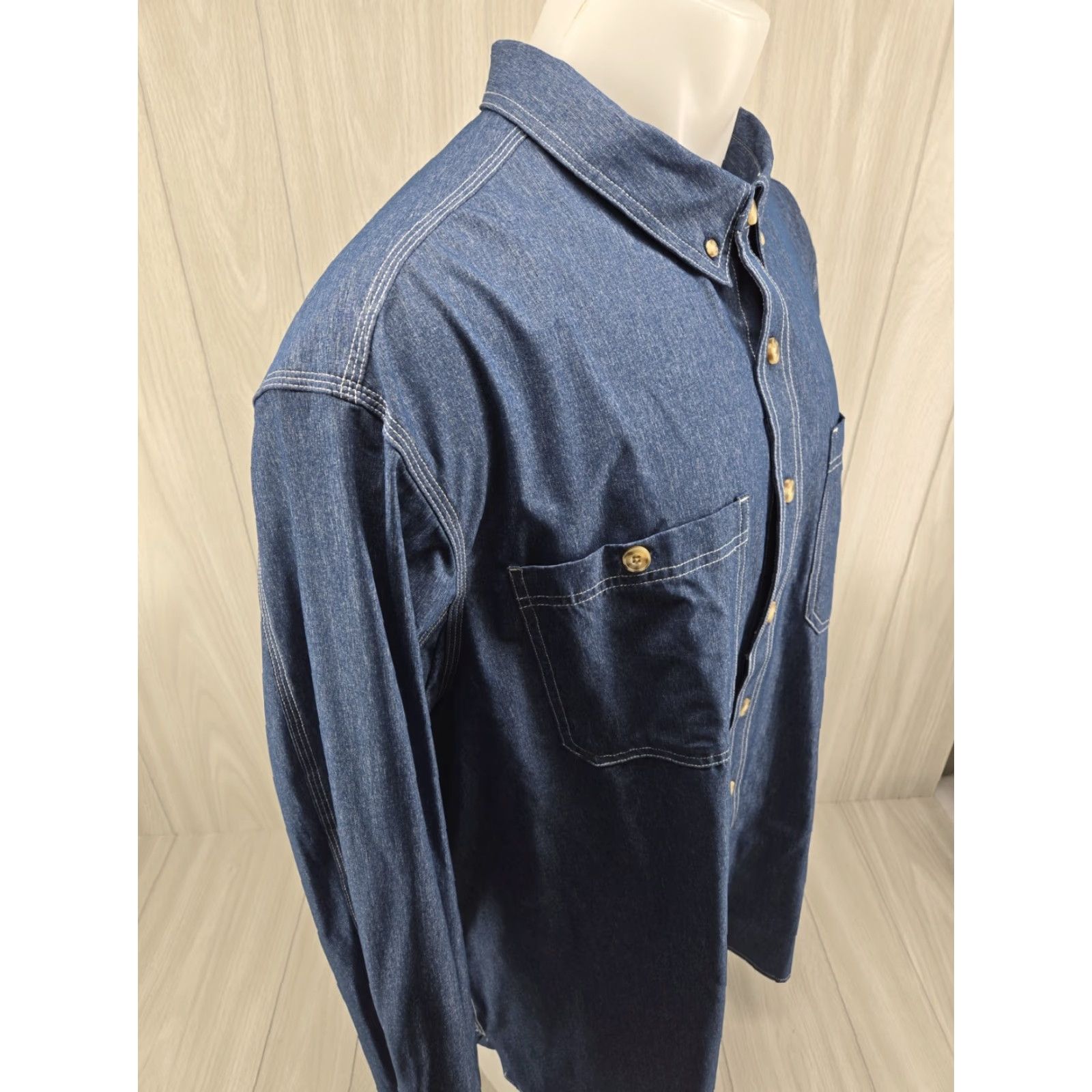 Vintage Duluth Trading Shirt Mens Blue 2XLT Relaxed Fit Long Sleeve Button-Up Untucked Polyester Clothing Size US XXL / EU 58 / 5 - 7 Thumbnail