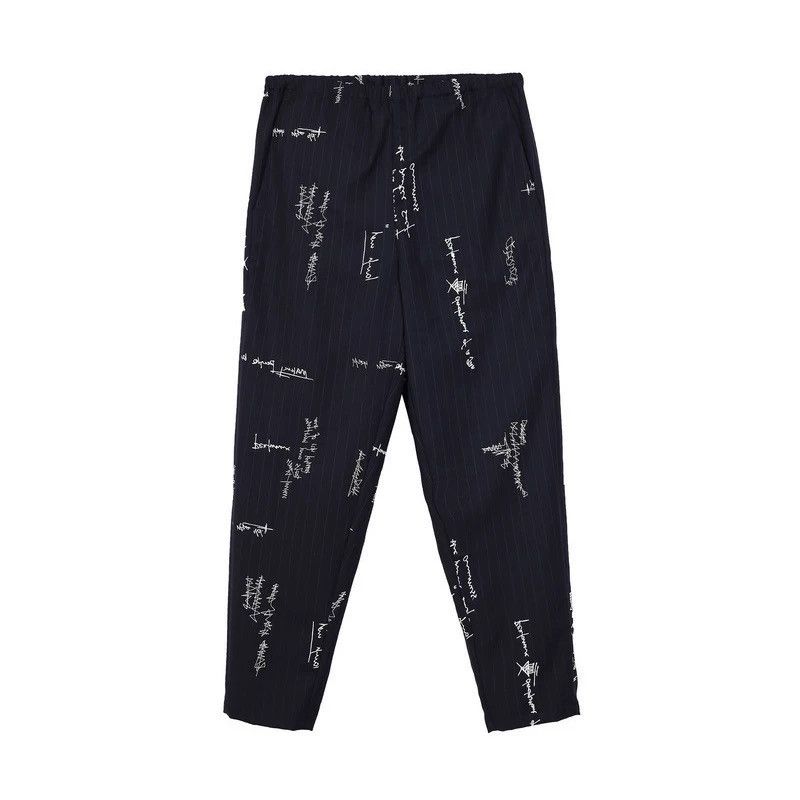 Other Black Embroidered Streetwear Pants – Abstract Script Size US 30 / EU 46 - 2 Thumbnail
