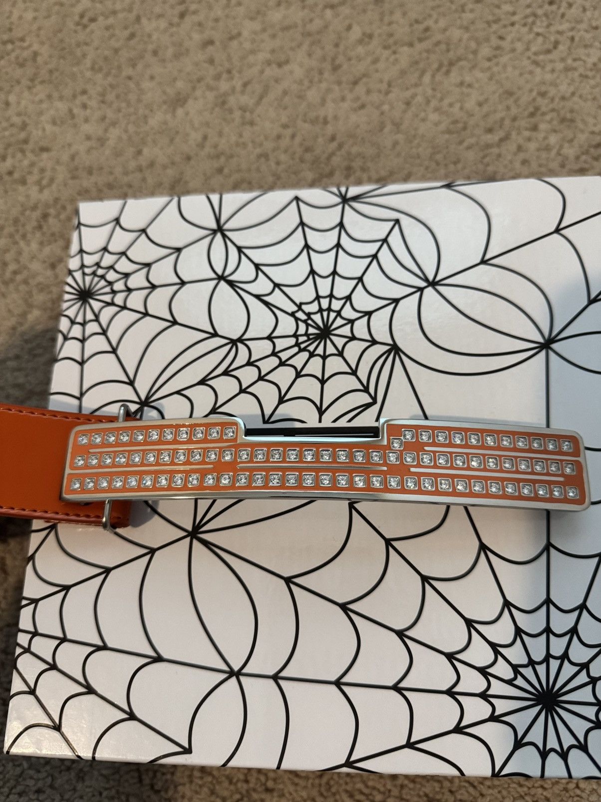 Sp5der Sp5der SP5 Orange Logo Belt Size L/XL Size 36 - 2 Thumbnail
