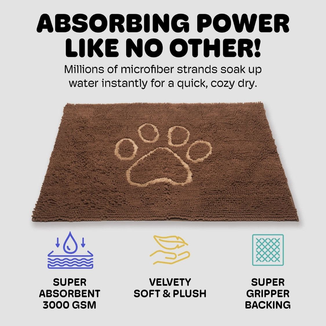 Carhartt Dirty dog doormat plush microfiber pet cat petco Size ONE SIZE - 2 Thumbnail