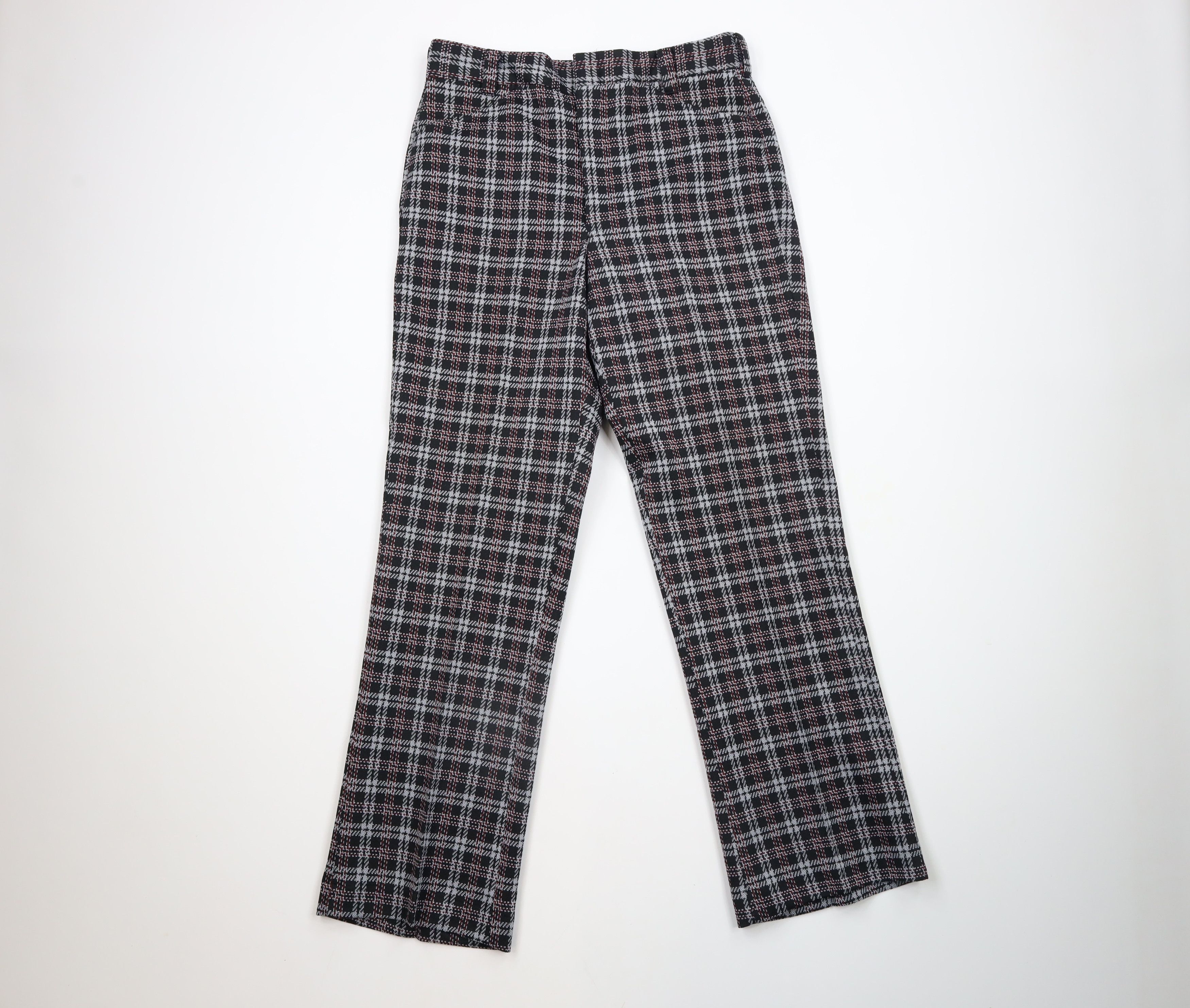 Vintage Vintage 60s 70s Streetwear Wide Leg Bell Bottoms Pants Plaid Size US 32 / EU 48 - 1 Thumbnail