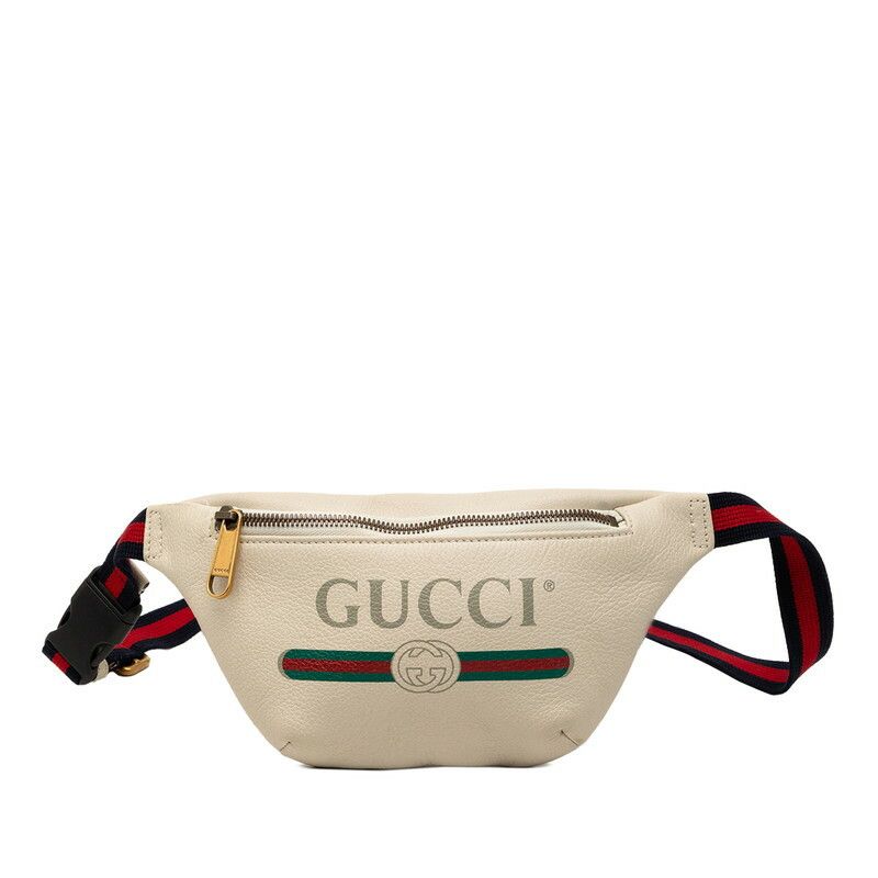 Gucci Gucci Leather Waist Bag Leather Belt Bag 527792 Duty Free For Usa in White, Women's