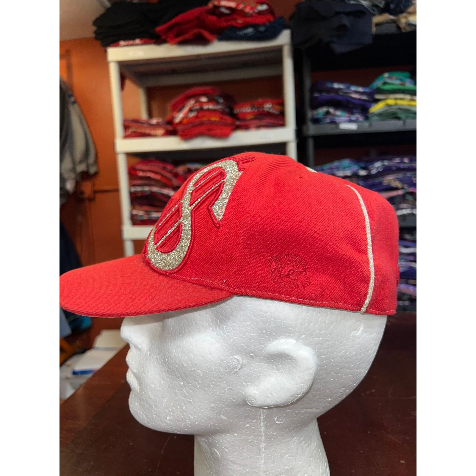 Diamond Head Head Global Hat Headwear Dollar Sign Red Cap Fitted 7 5/8 Size ONE SIZE - 3 Thumbnail