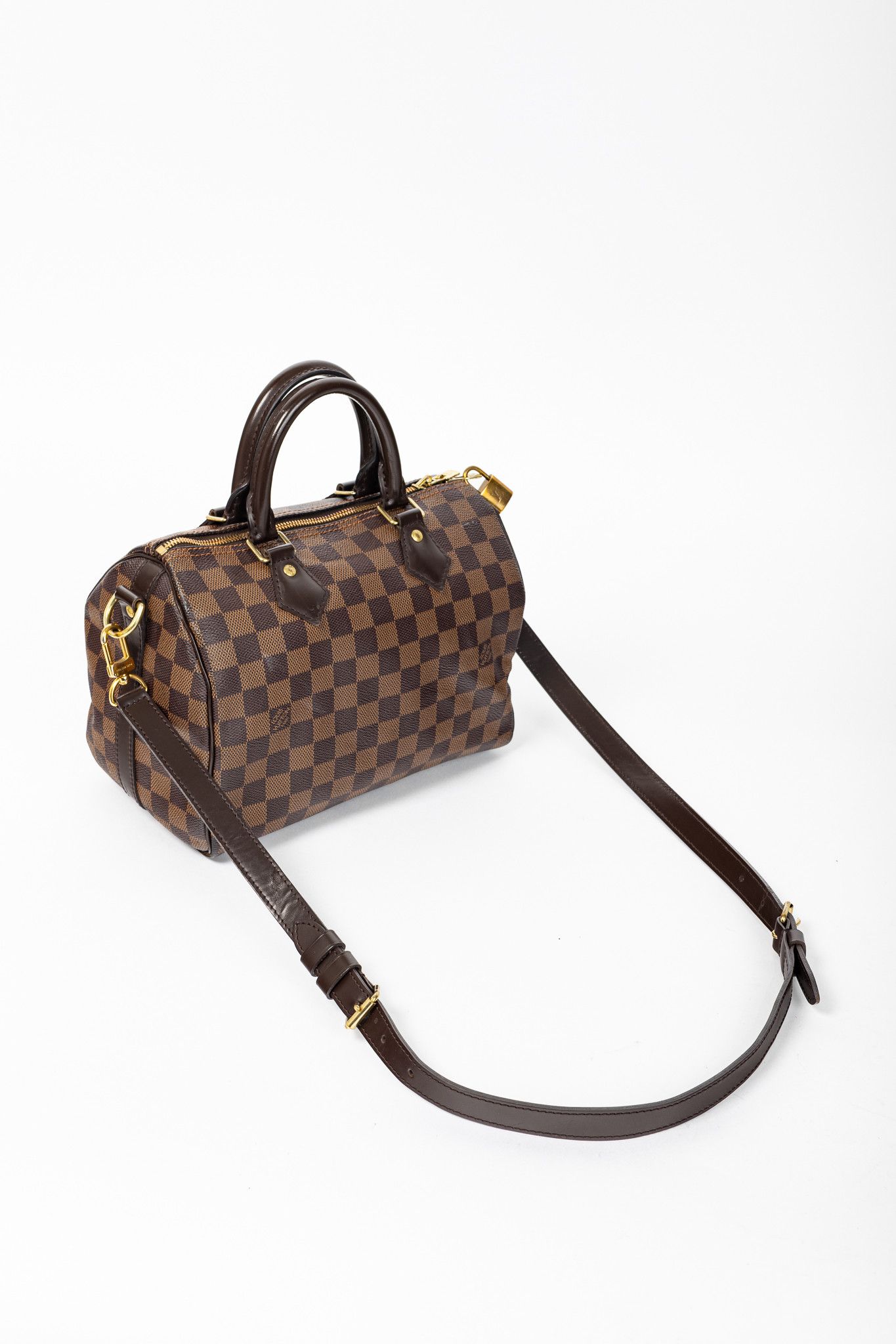Louis Vuitton Louis Vuitton Speedy Bandouliere 25 Damier Ebene Canvas Bag Size ONE SIZE - 6 Thumbnail
