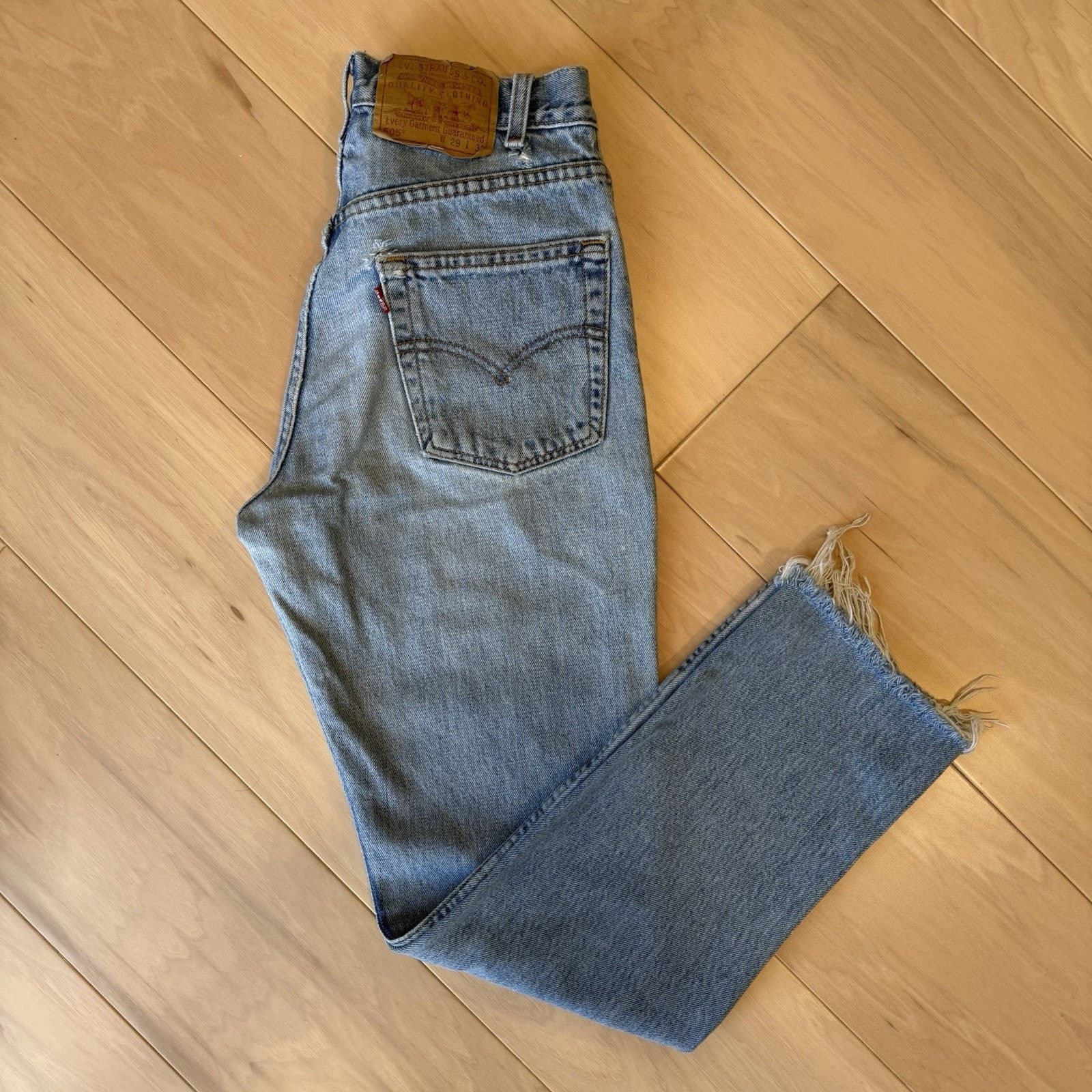 Levi's × Vintage Vintage Levis 505 Jeans 28 Blue Distressed Workwear Light Size US 28 / EU 44 - 2 Thumbnail