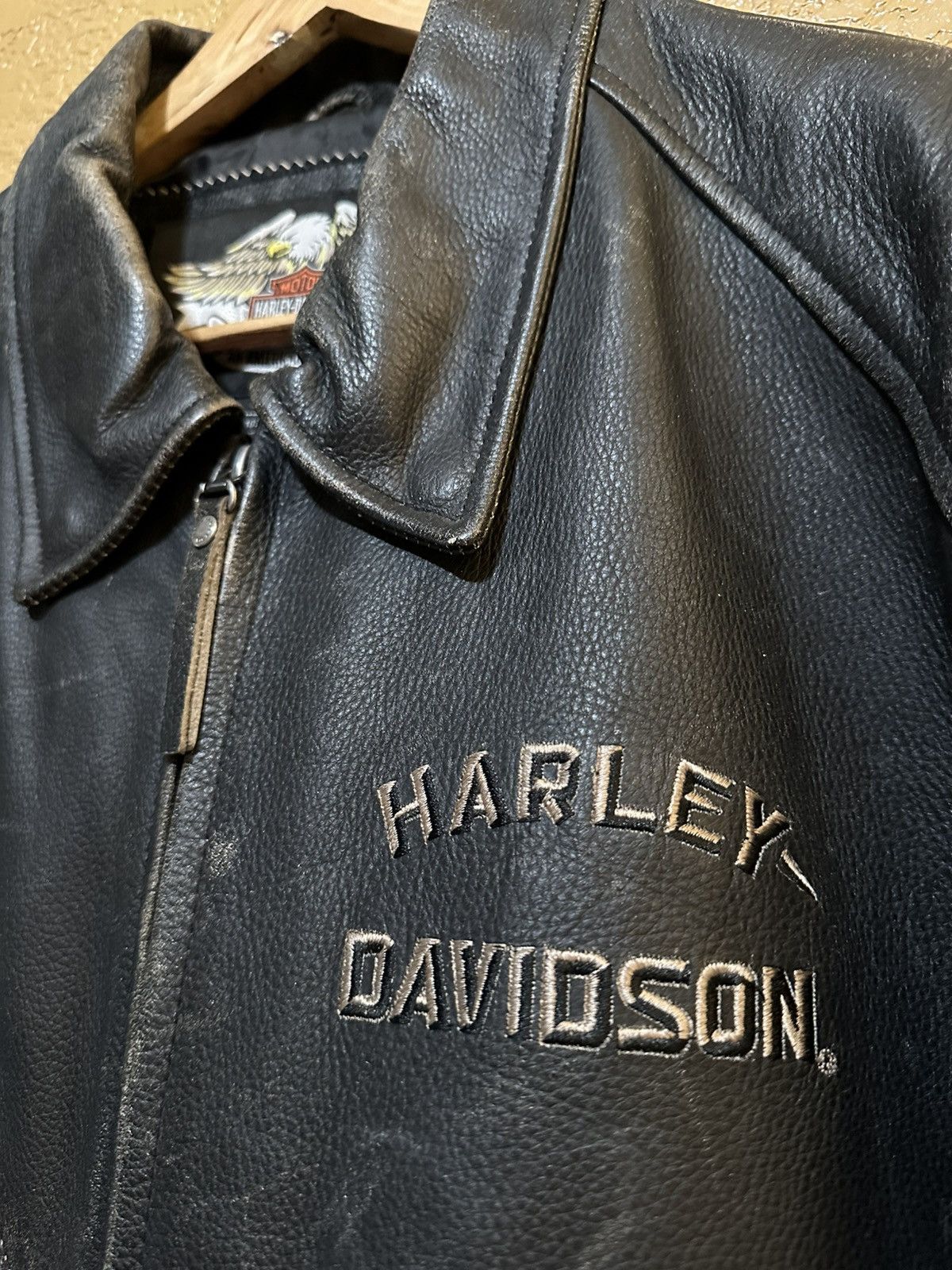 Harley Davidson GRAIL Vintage Harley Davidson Eagle Leather Jacket Large Size US L / EU 52-54 / 3 - 5 Thumbnail