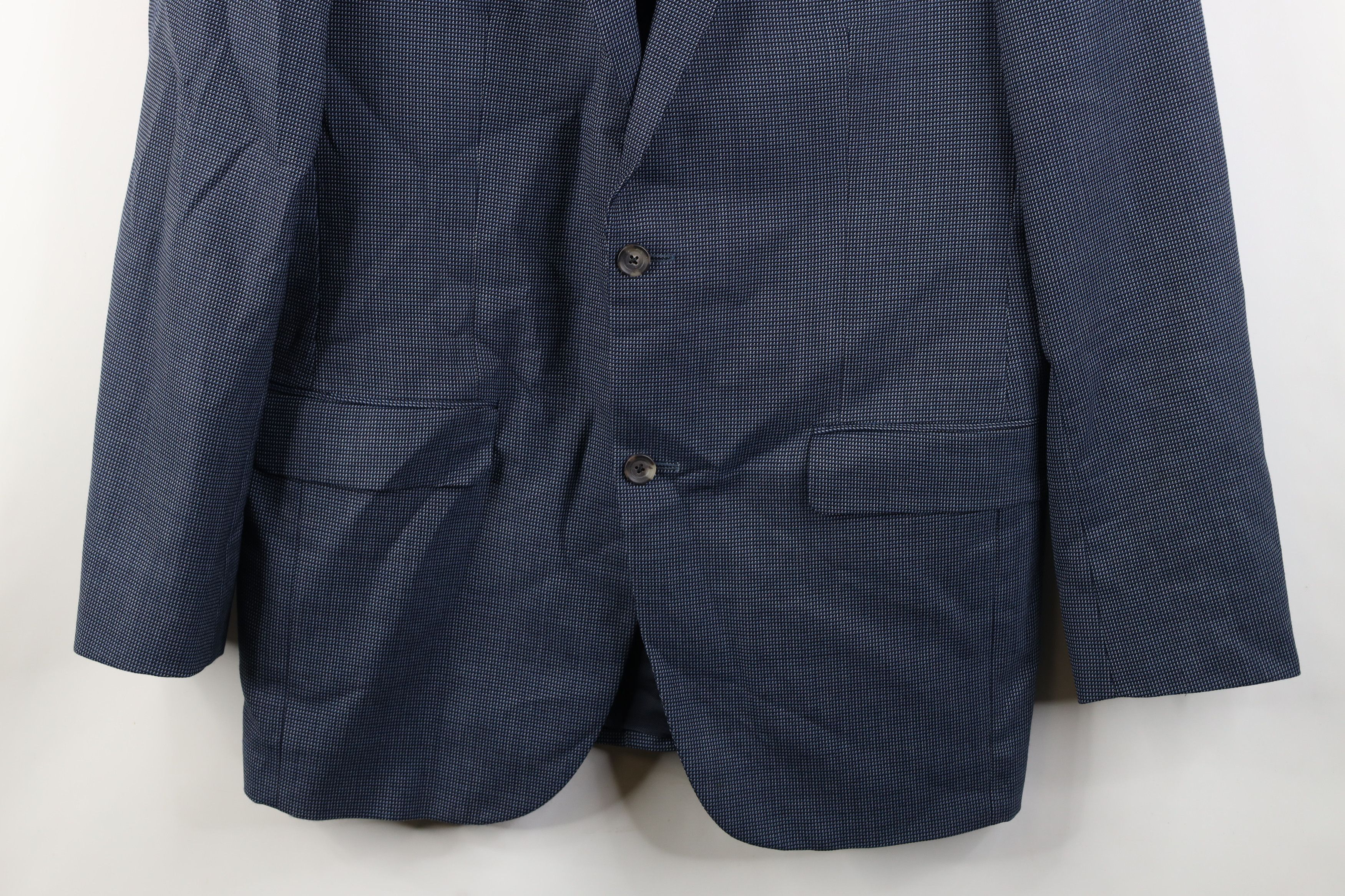 Daniel Cremieux Ing Loro Piana Wool Button Suit Coat Blazer Jacket Blue Size US XL / EU 56 / 4 - 3 Thumbnail