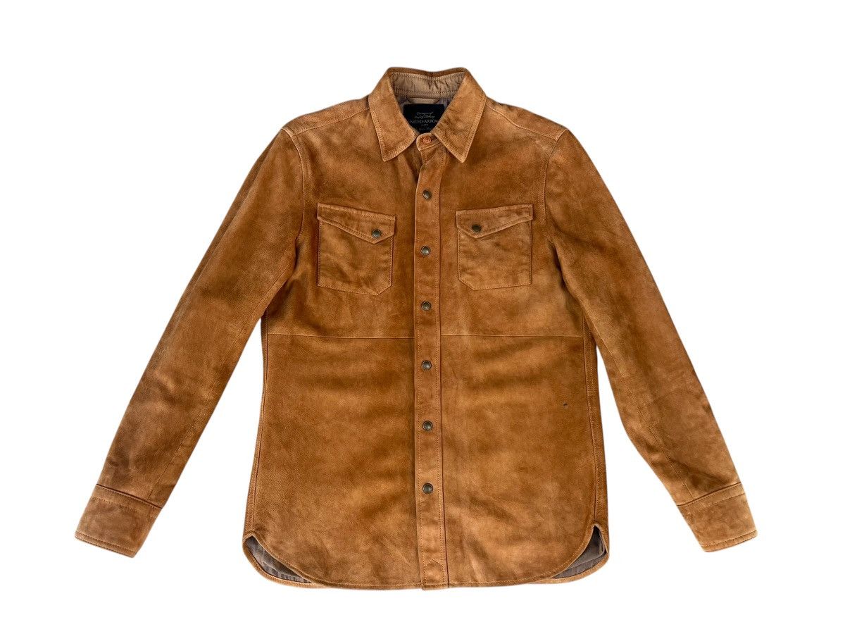 Leather United Arrows Goatskin Suede Leather Western Shirt Size US S / EU 44-46 / 1 - 3 Thumbnail