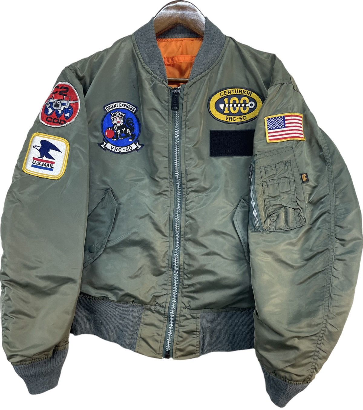 Alpha Industries × AlphaStyle × Vintage Vintage Alpha Industrie Bomber Jacket With Patches Size US M / EU 48-50 / 2 - 3 Thumbnail