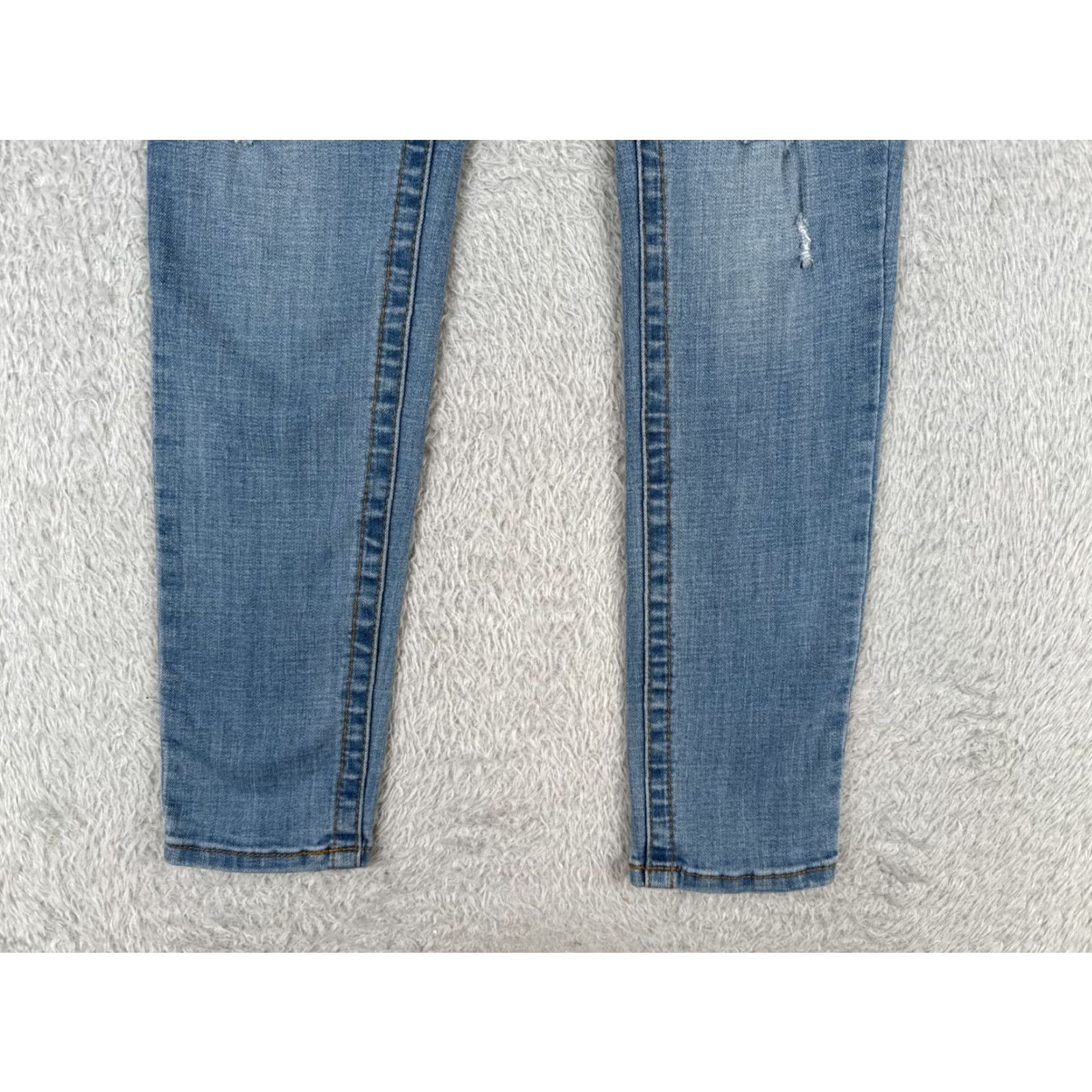 Vintage VINTAGE Seven7 Jeans Women 4 Blue Denim Tummyless High Rise Skinny Cotton 27x28 Size 27" / US 4 / IT 40 - 2 Thumbnail