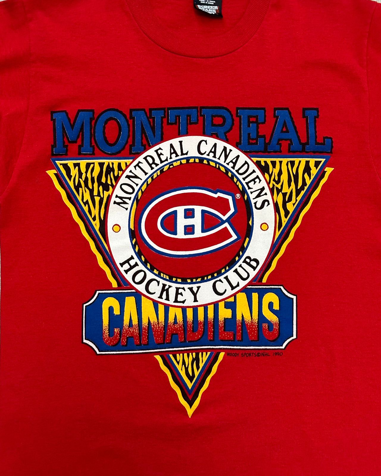 NHL × Vintage Vintage 1990 Montreal Canadians NHL T-Shirt - Size Medium Size US M / EU 48-50 / 2 - 3 Thumbnail