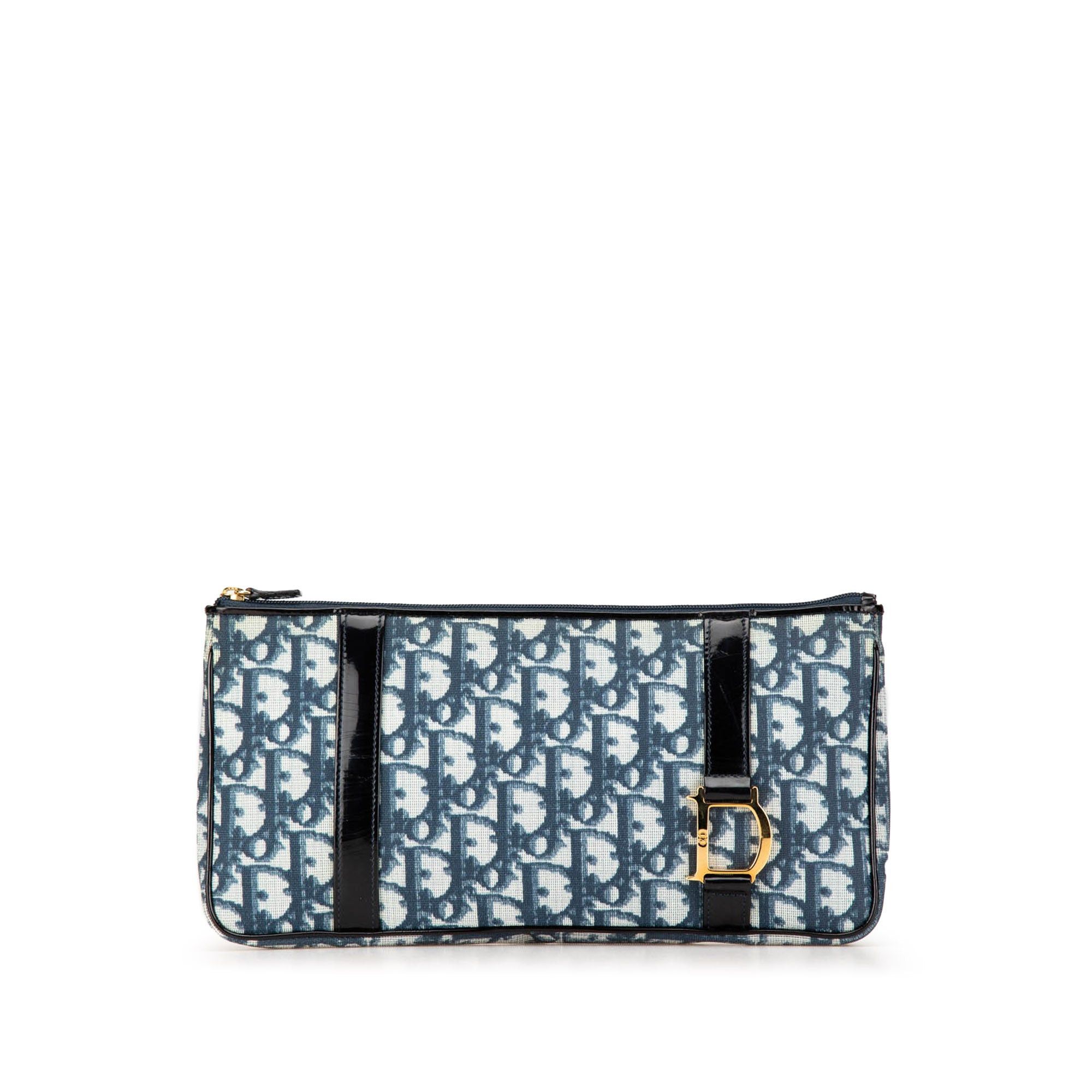 Dior Oblique Canvas Clutch Blue