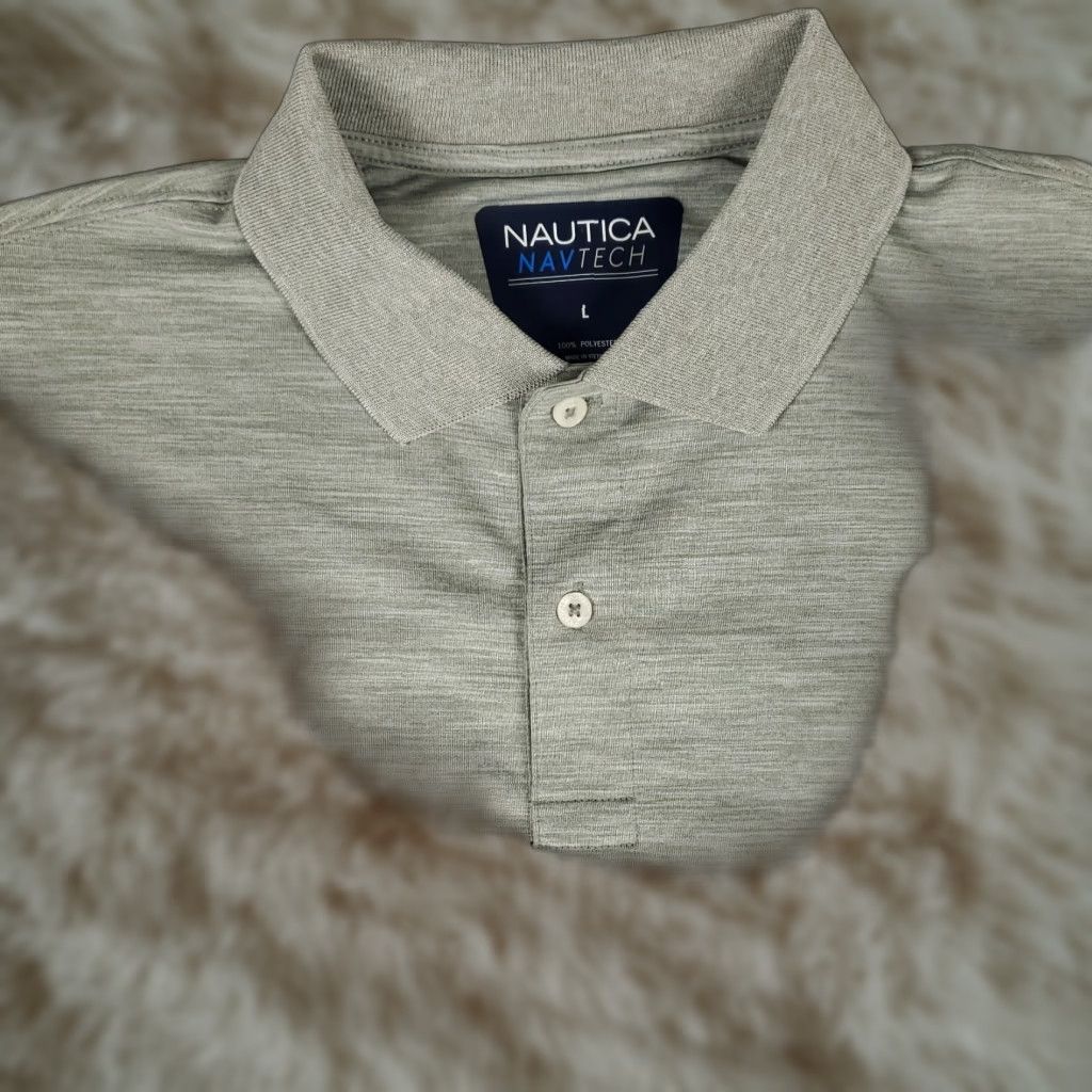 Nautica Nautica Polo Shirt Mens Size Large Gray Polyester Casual Short Sleeve Adult Size US L / EU 52-54 / 3 - 1 Thumbnail