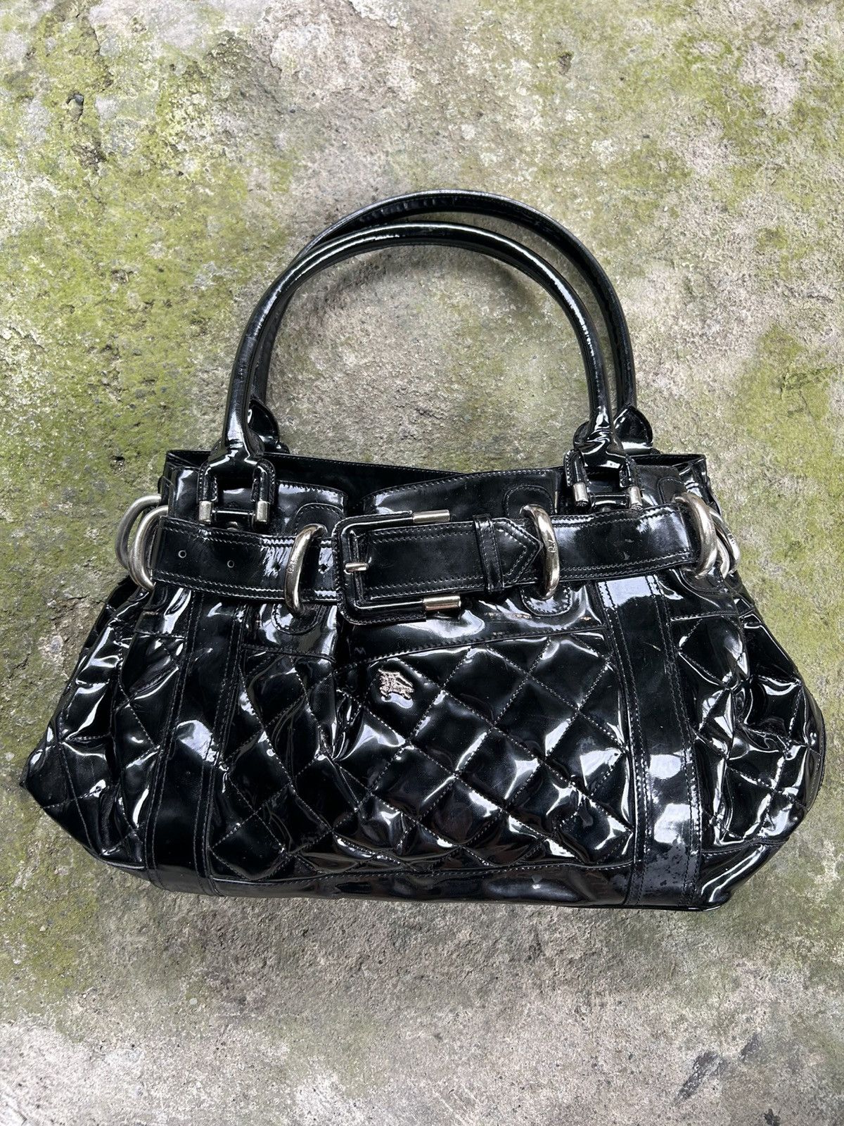 Burberry BURBERRY Patent Beaton Handbag Size ONE SIZE - 1 Thumbnail