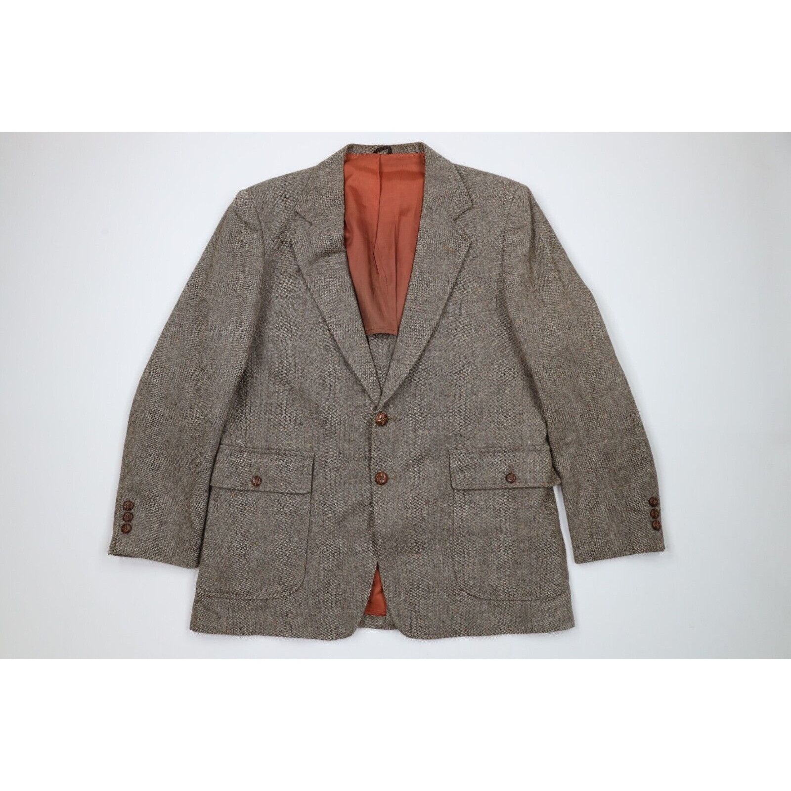 Vintage Vintage 70s Streetwear Rainbow Fleck Wool Tweed Suit Size 42R - 2 Thumbnail
