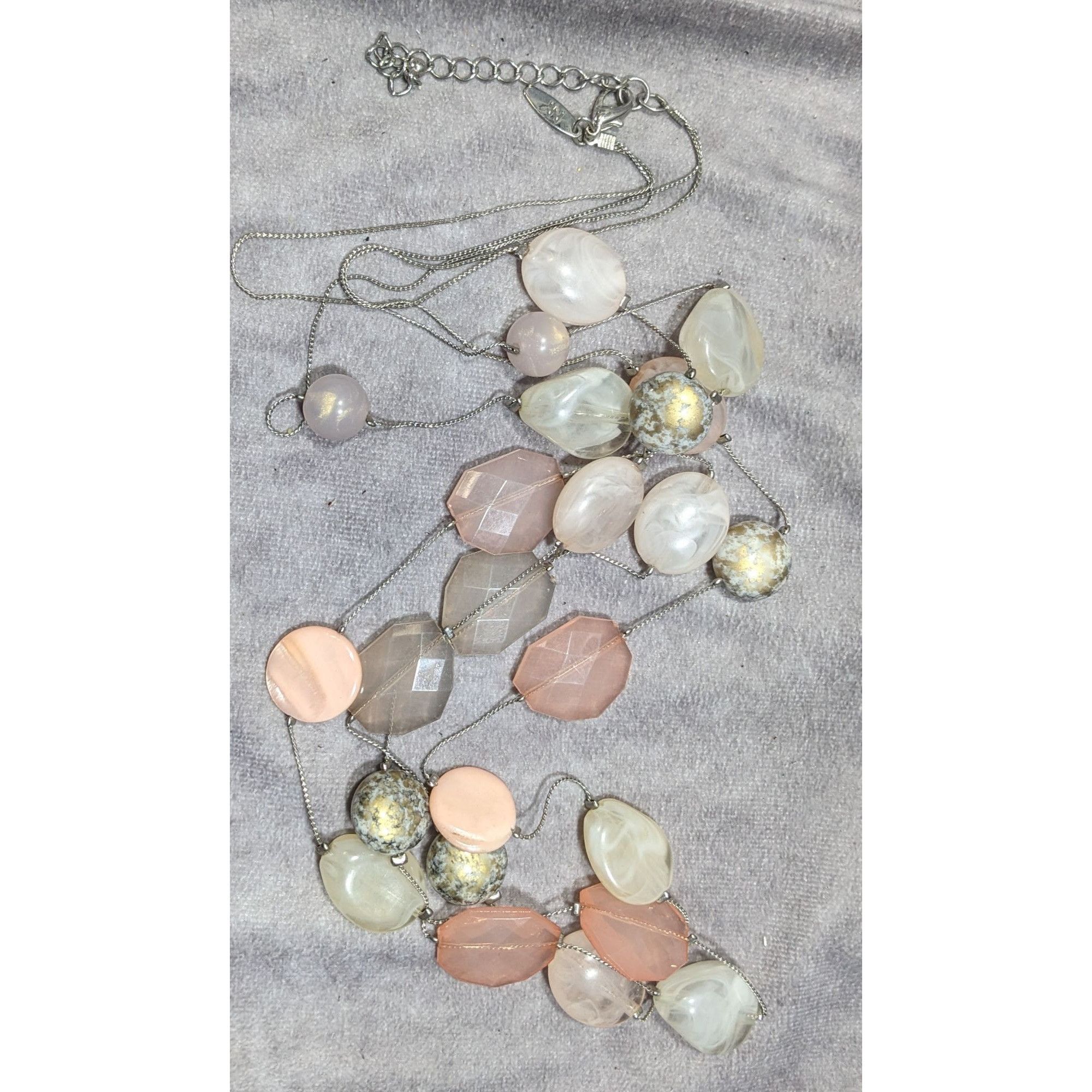 Other NY Collection Pink And White Layered Station Necklace Size ONE SIZE - 5 Thumbnail