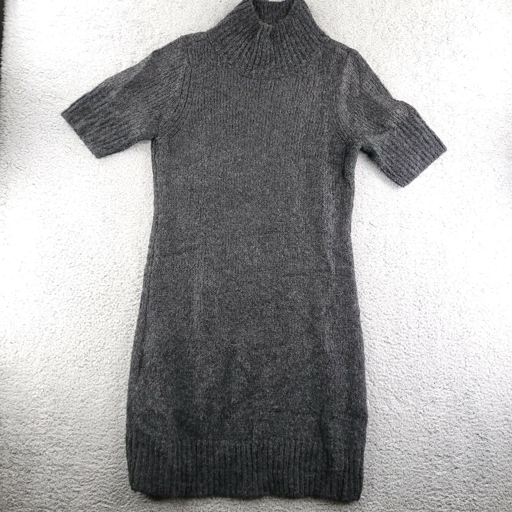 Vintage Simply Vera Vera Wang Sweater Dress Womens Large Gray Turtleneck Wool Acrylic Size L / US 10 / IT 46 - 2 Thumbnail