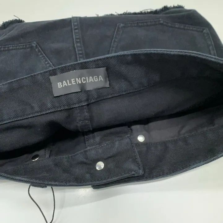 Balenciaga Balenciaga Black Cutoff Denim Mini Skirt 0079-2507 Size 35" - 7 Thumbnail