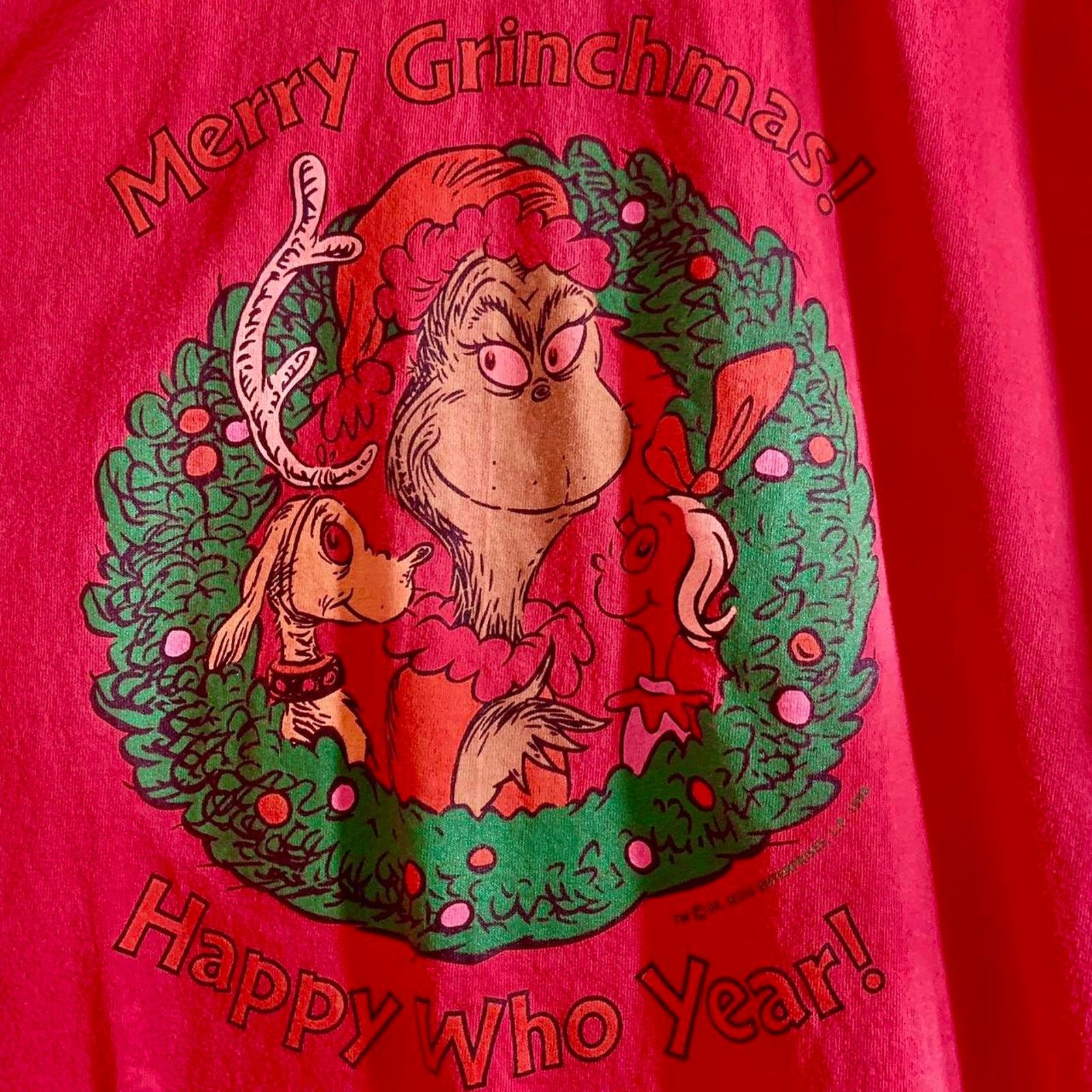 Vintage vintage 1998 DR SEUSS GRINCH WHO STOLE CHRISTMAS tee shirt Size US XL / EU 56 / 4 - 1 Thumbnail